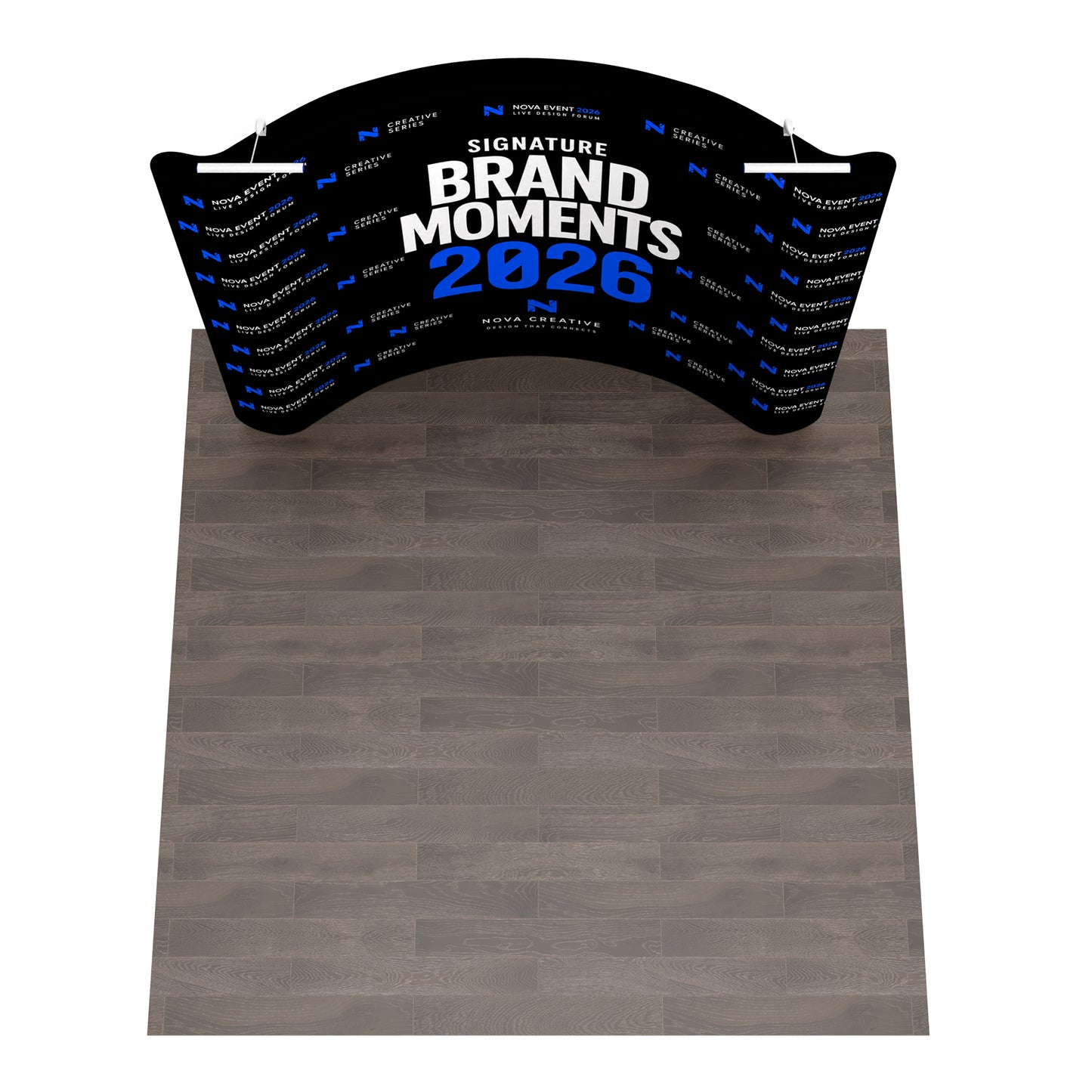 8ft TenseFlex™ Curved Fabric Backdrop Display - QuickShowDisplay