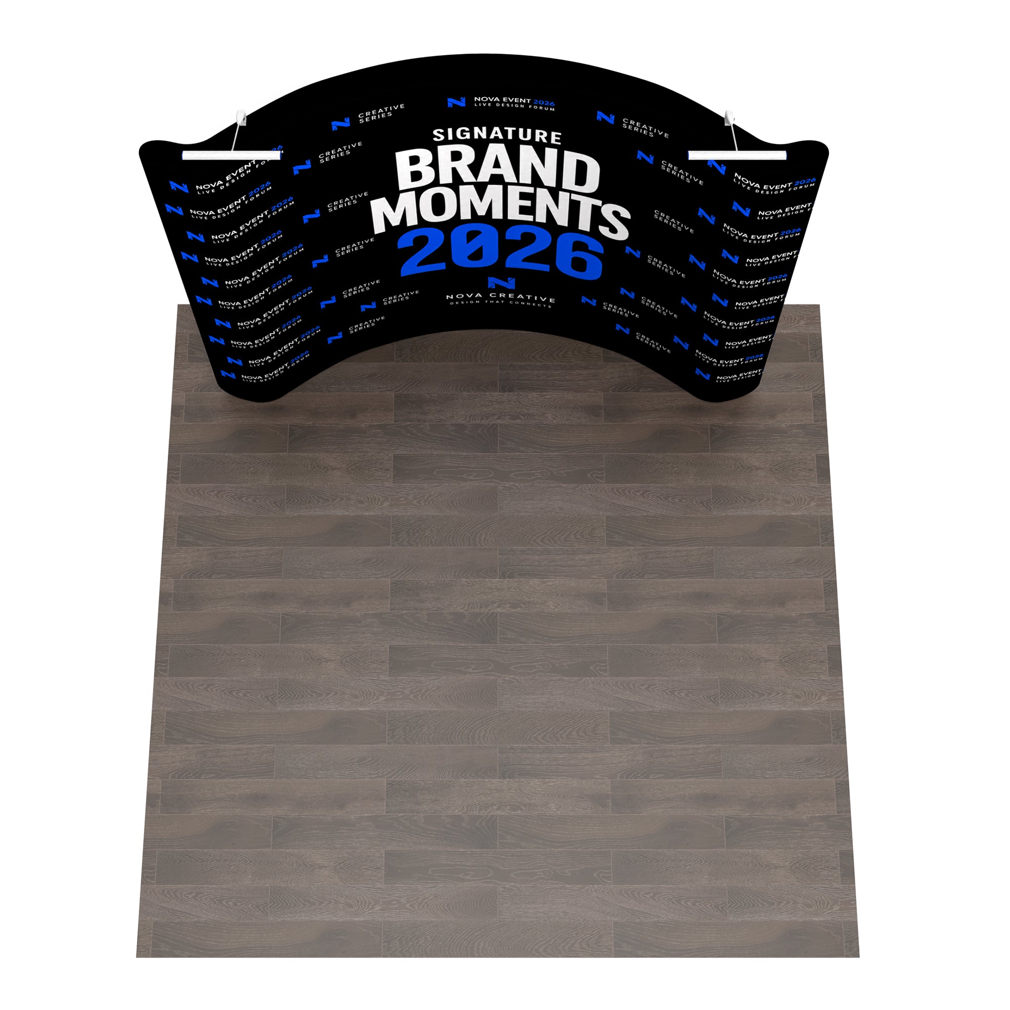 8ft TenseFlex™ Curved Fabric Backdrop Display - QuickShowDisplay