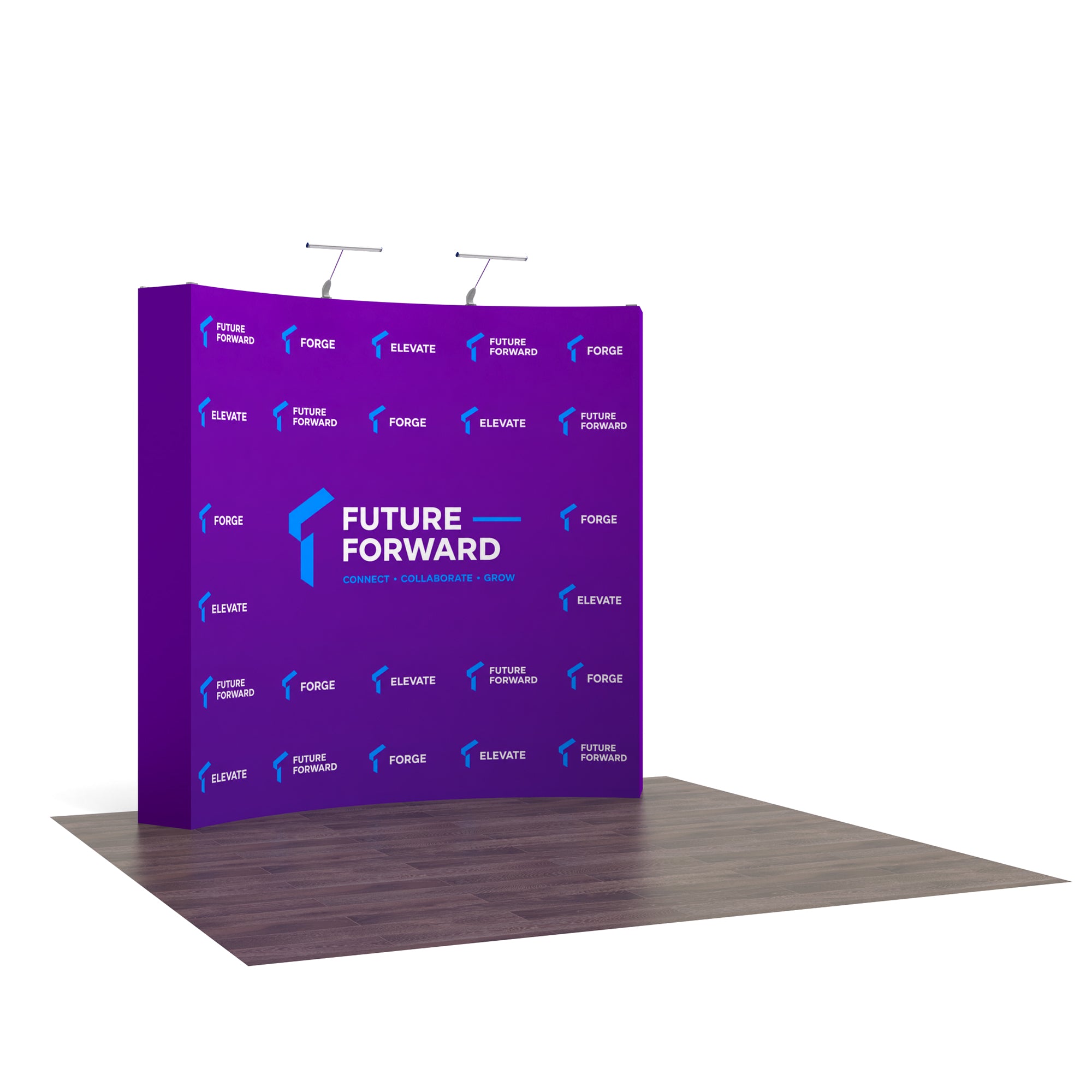 8ft TensePop™ Curved Pop-Up Fabric Backdrop