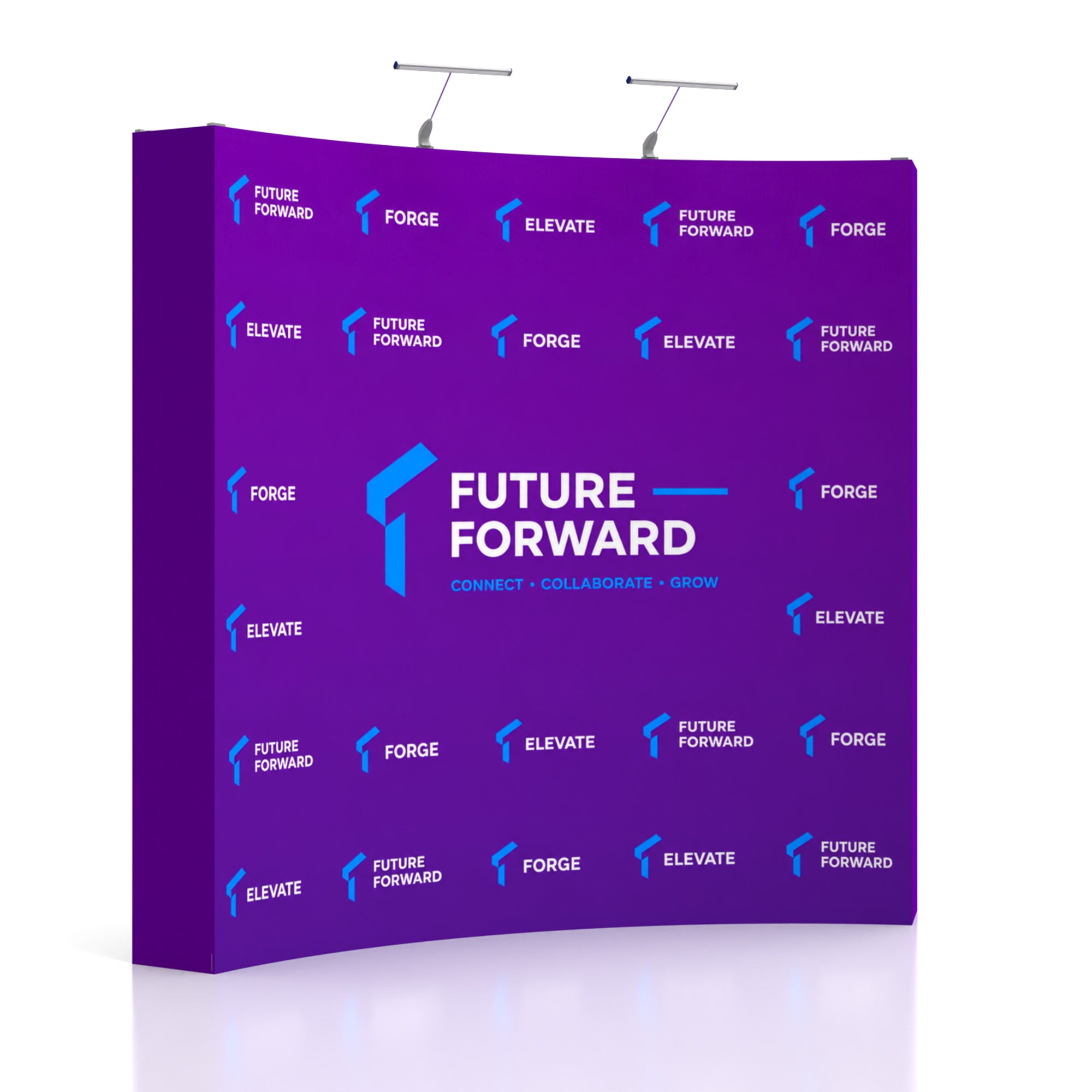 8ft TensePop™ Curved Pop-Up Fabric Backdrop