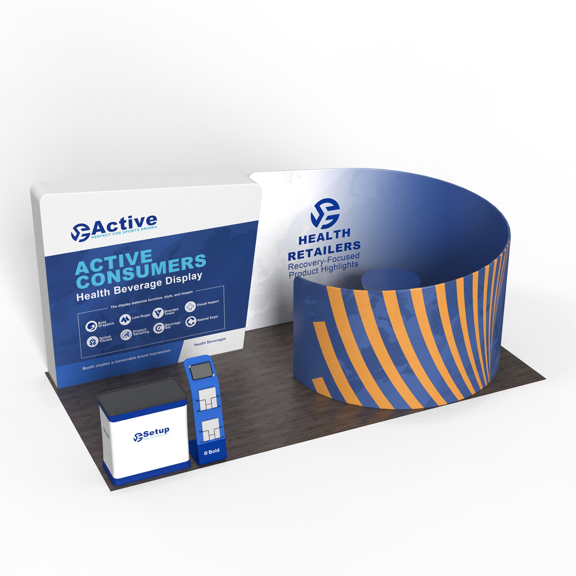 10x20 Backlit Trade Show Booth 02 - QuickShowDisplay