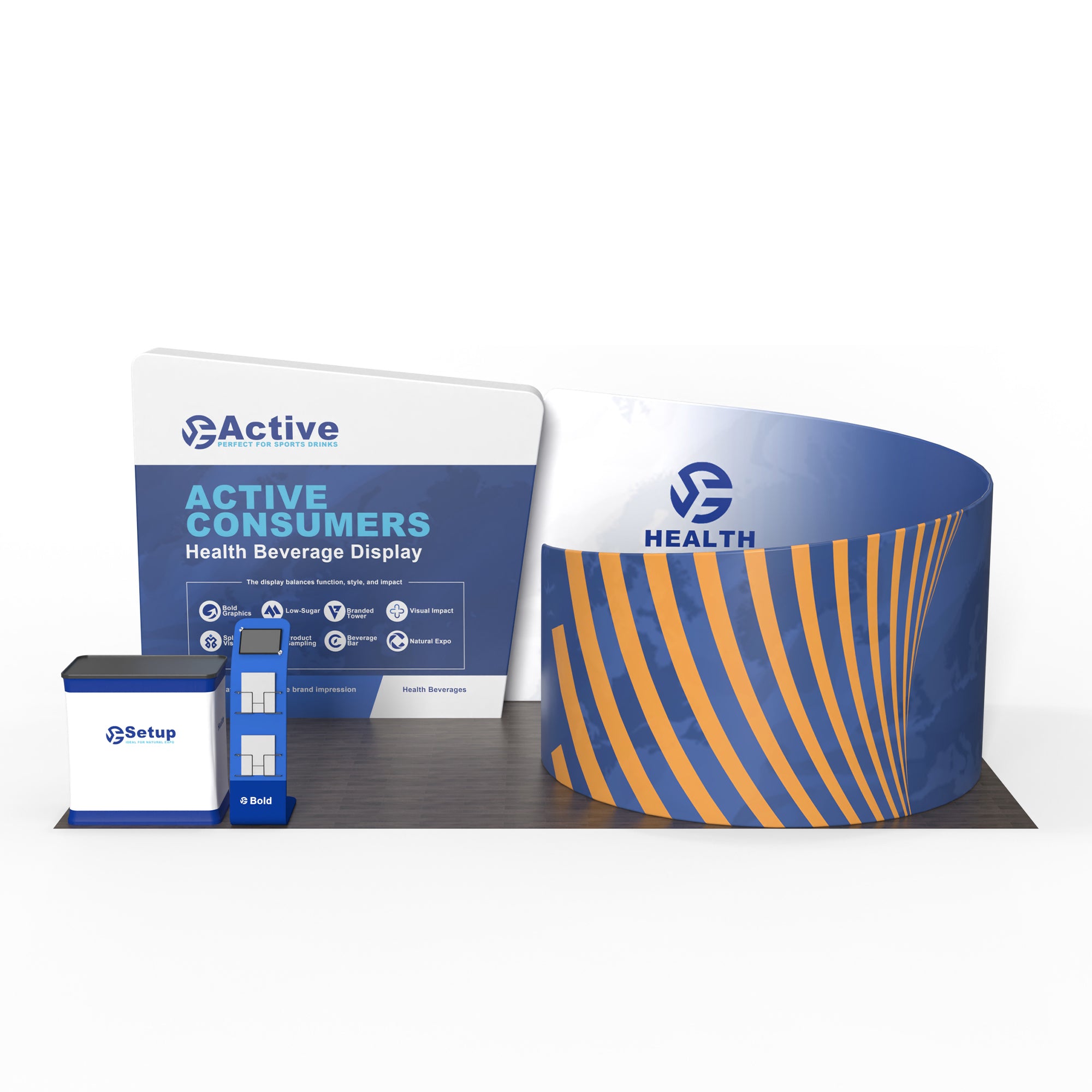 10x20 Backlit Trade Show Booth 02 - QuickShowDisplay