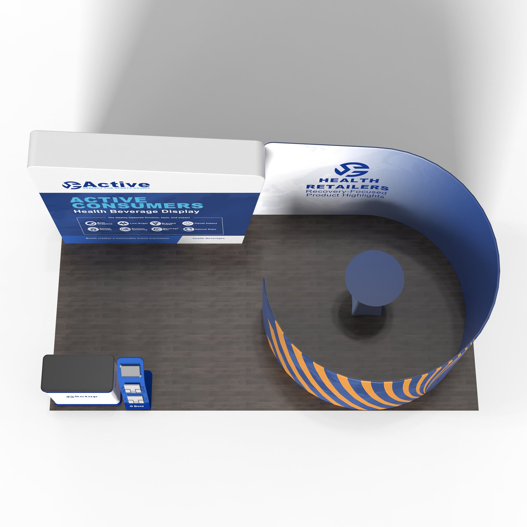 10x20 Backlit Trade Show Booth 02 - QuickShowDisplay