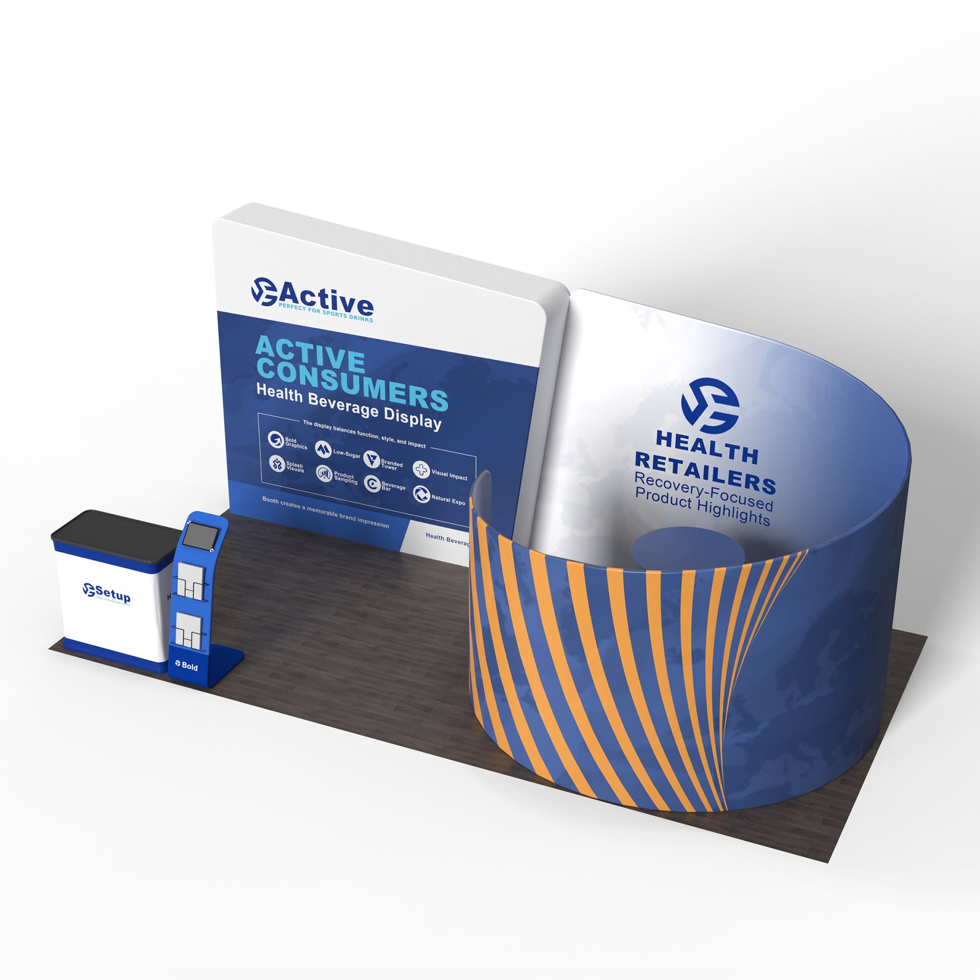 10x20 Backlit Trade Show Booth 02 - QuickShowDisplay