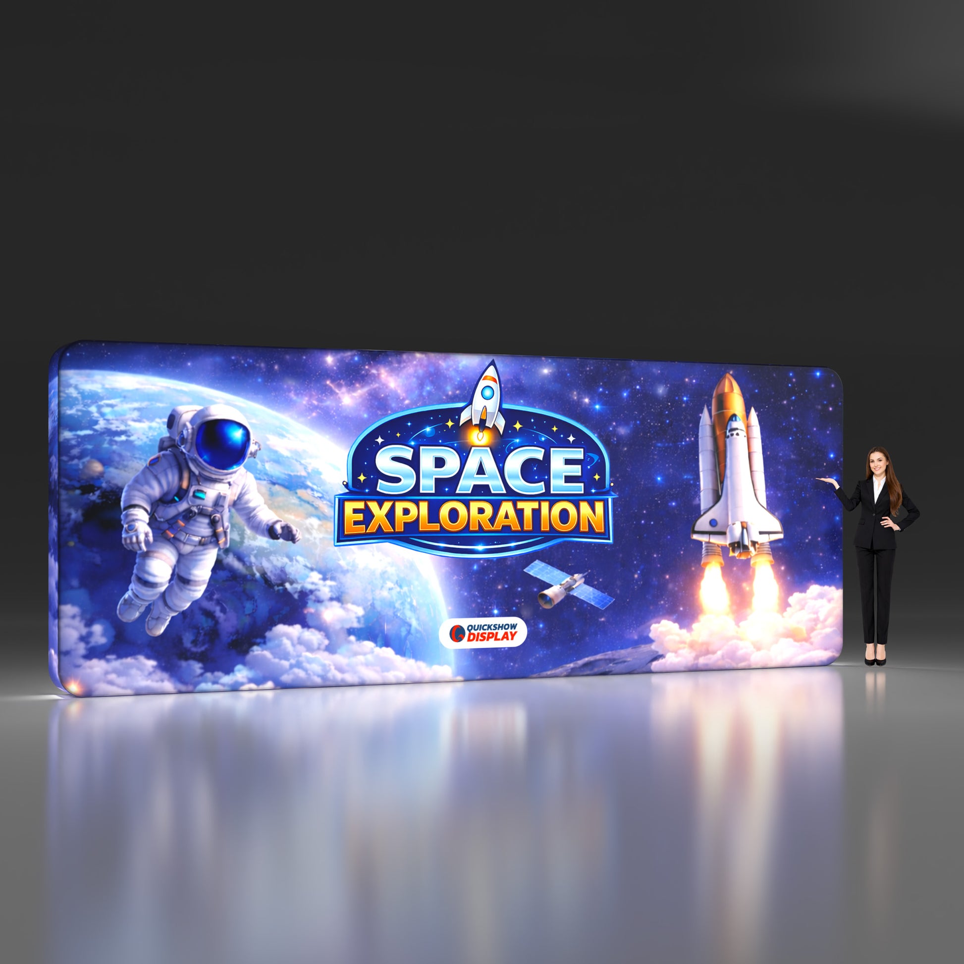 20ft TenseLight™ Backlit Backdrop - QuickShowDisplay