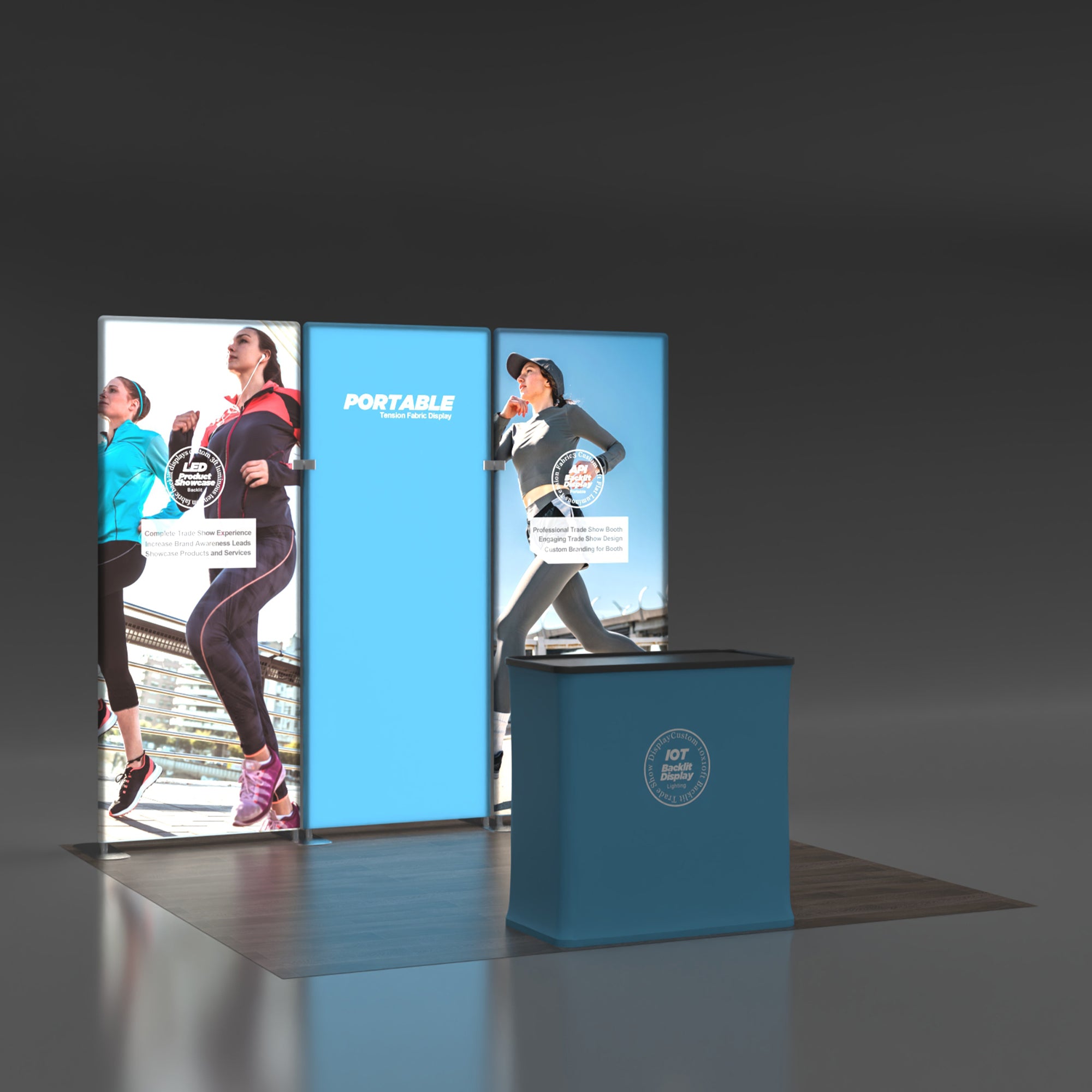 10x10 Backlit Trade Show Booth 08 - QuickShowDisplay