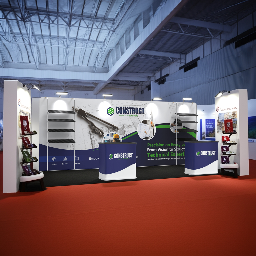 10x20 TenseFlex Trade Show Booth - Showcase - QuickShowDisplay