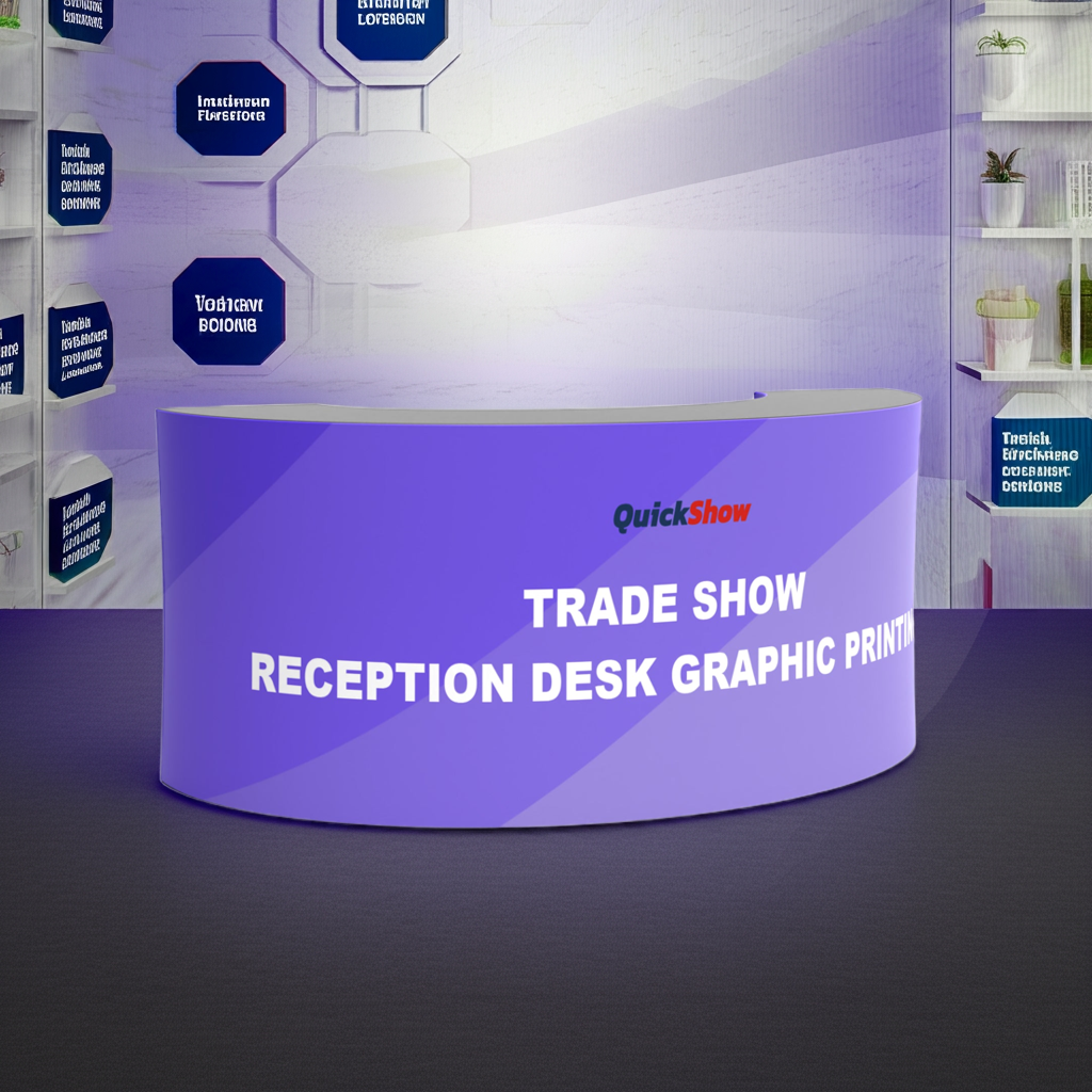 Custom Trade Show Reception Desk - QuickShowDisplay