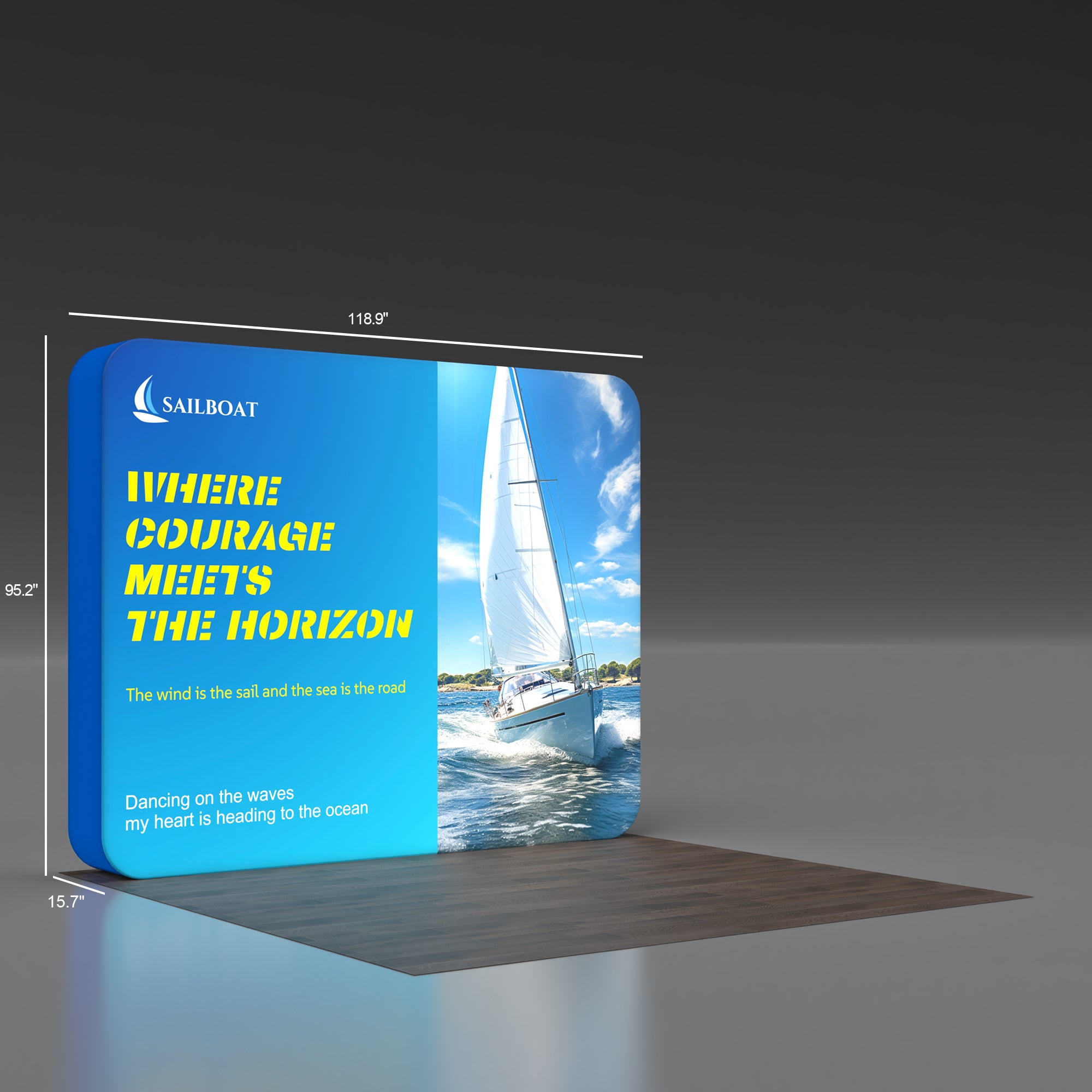 Custom 10ft Zip up Backlit Trade Show Display