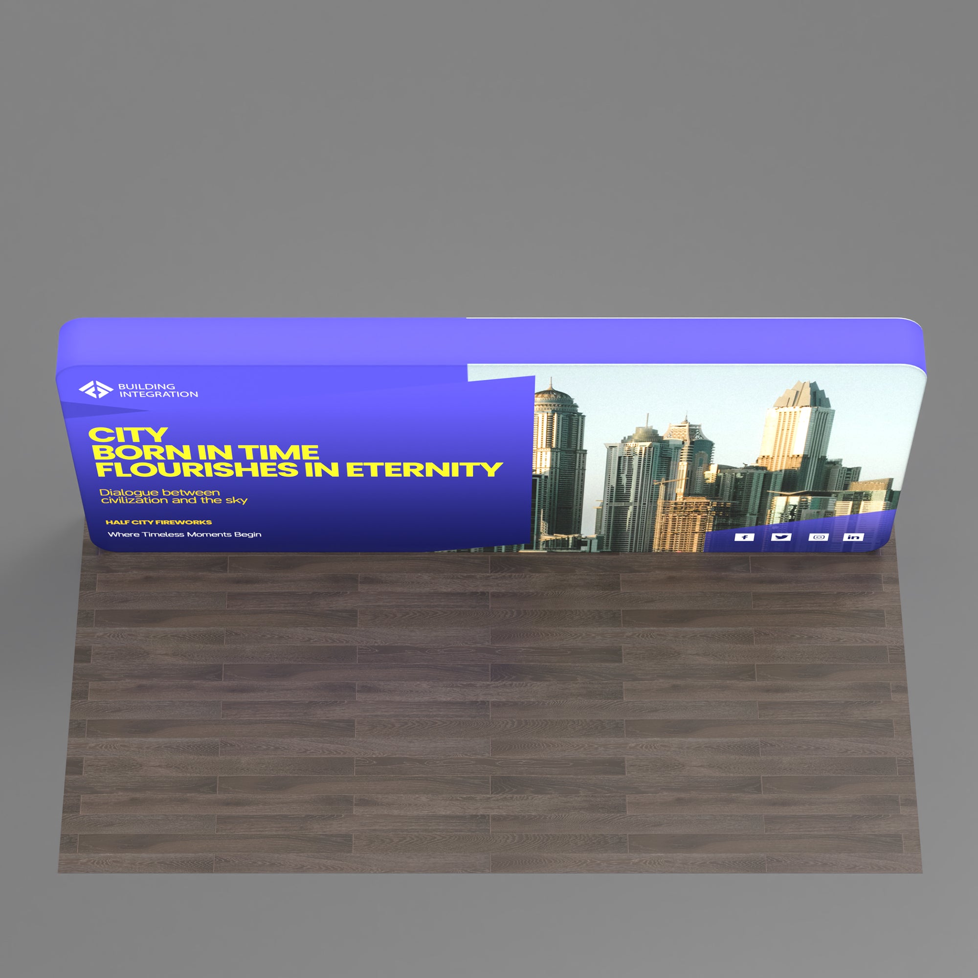 Custom 20ft Zip up Backlit Trade Show Display