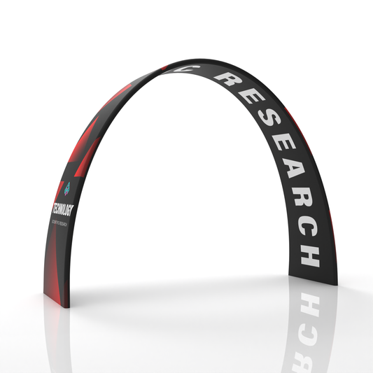 Custom Extra Wide Base Triangle Archway Banner Stand Display