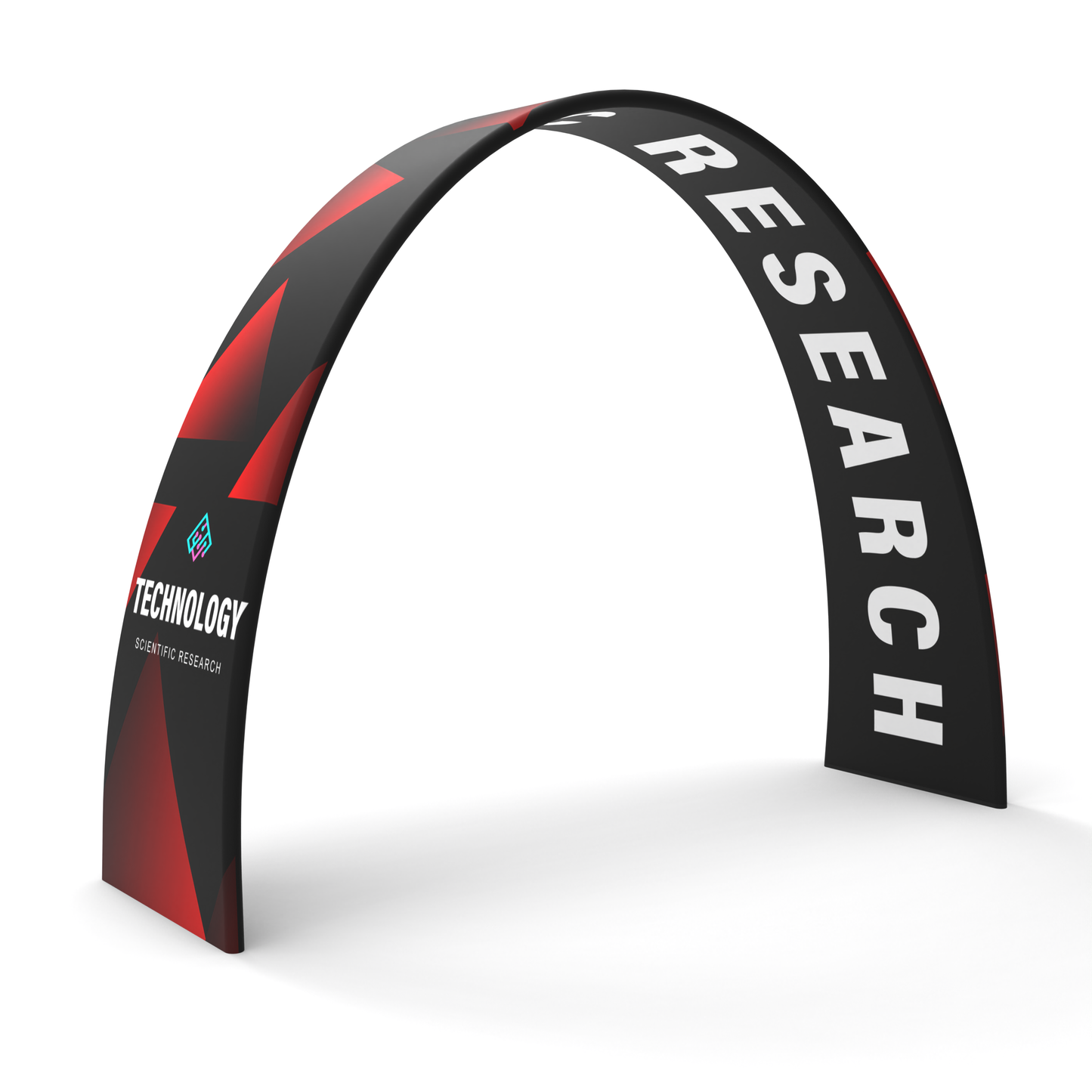 Custom Extra Wide Base Triangle Archway Banner Stand Display