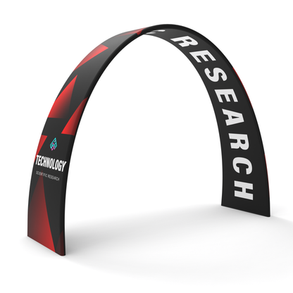 Custom Extra Wide Base Triangle Archway Banner Stand Display