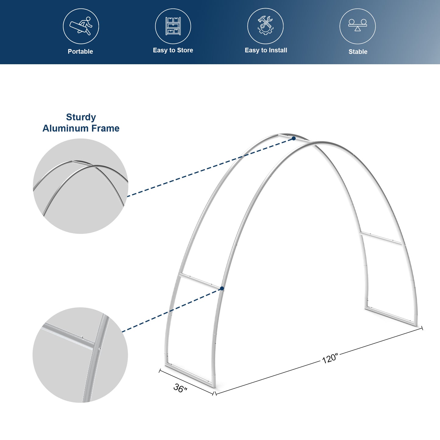 Custom Extra Wide Base Triangle Trade Show Arch Display - QuickShowDisplay