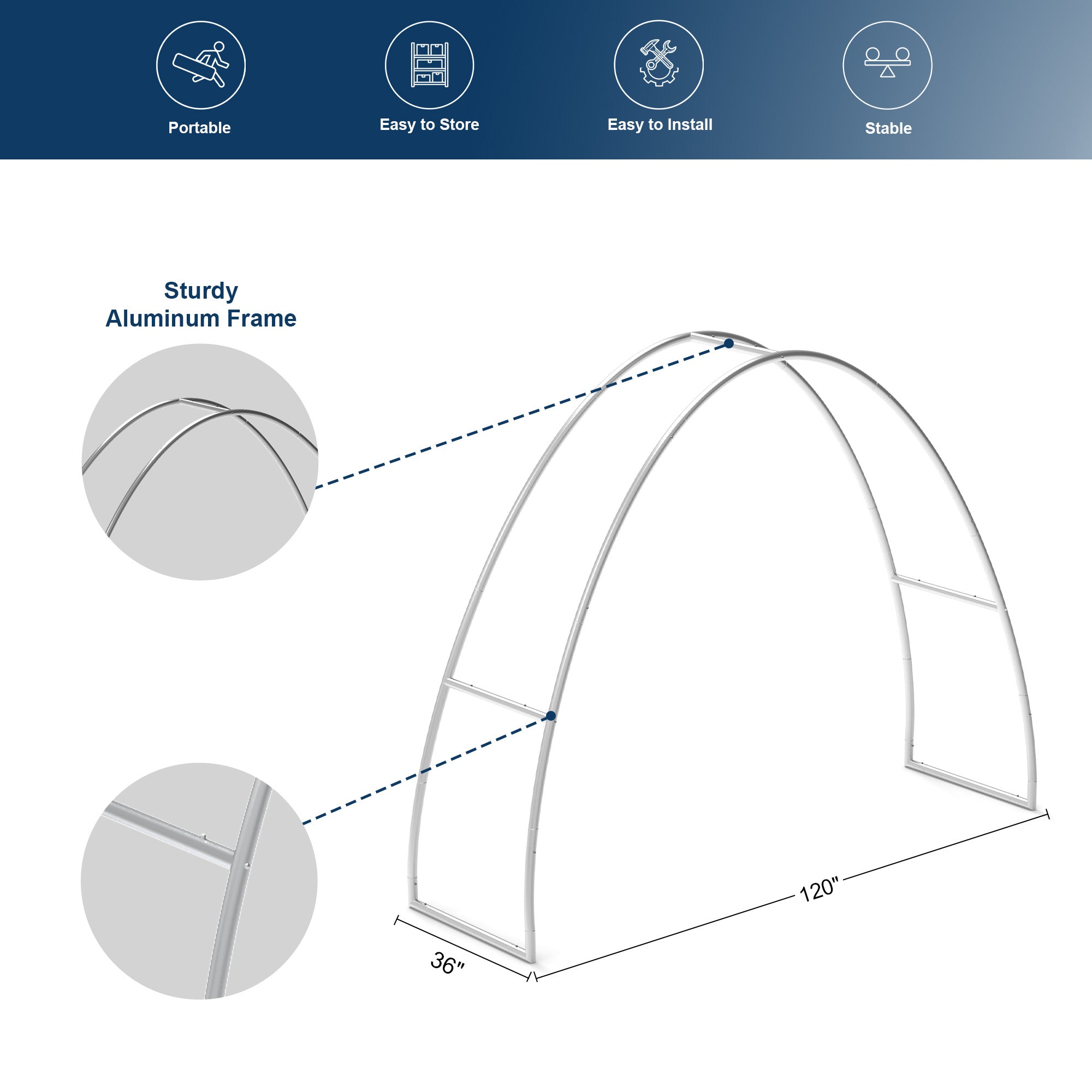 Custom Extra Wide Base Triangle Trade Show Arch Display - QuickShowDisplay