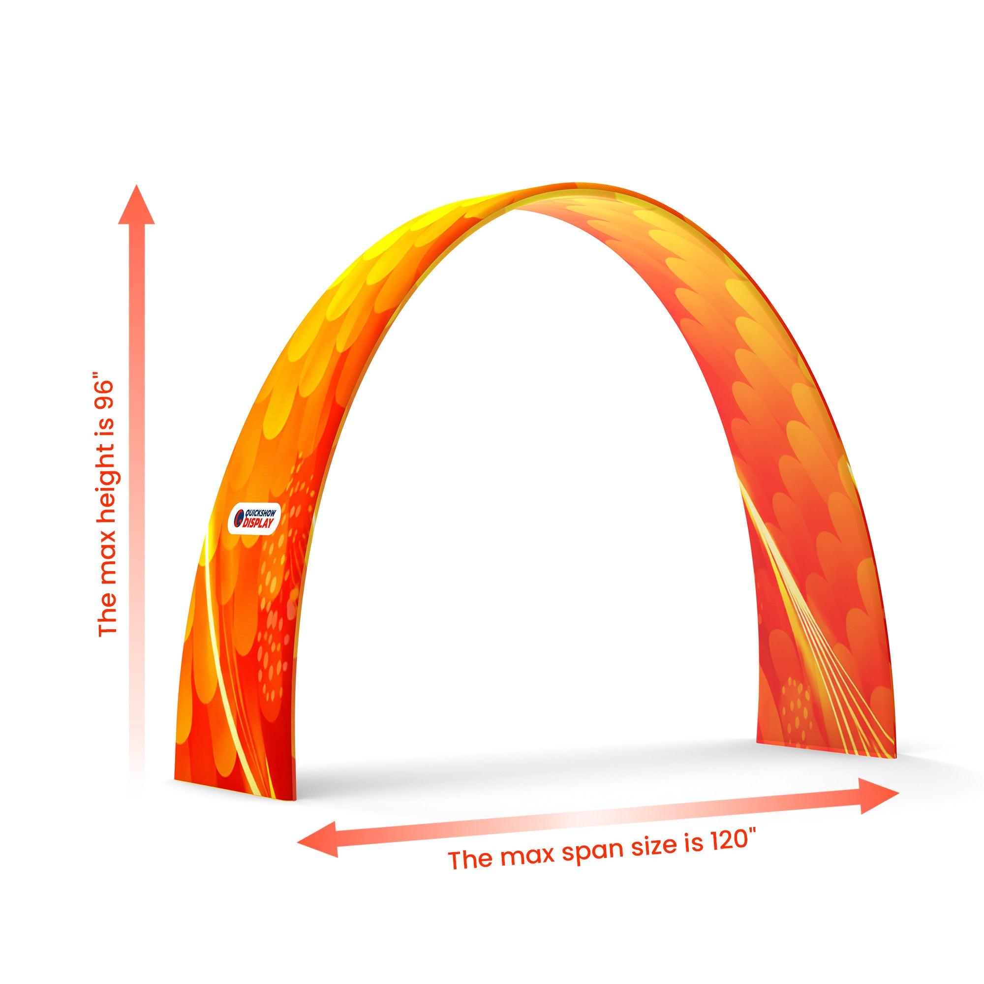 Custom Extra Wide Base Triangle Trade Show Arch Display - QuickShowDisplay