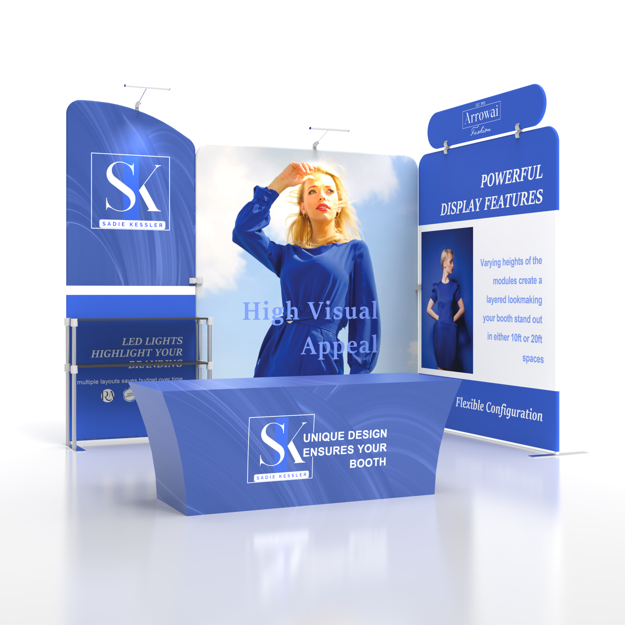 10x10 Corner Trade Show Booth 07