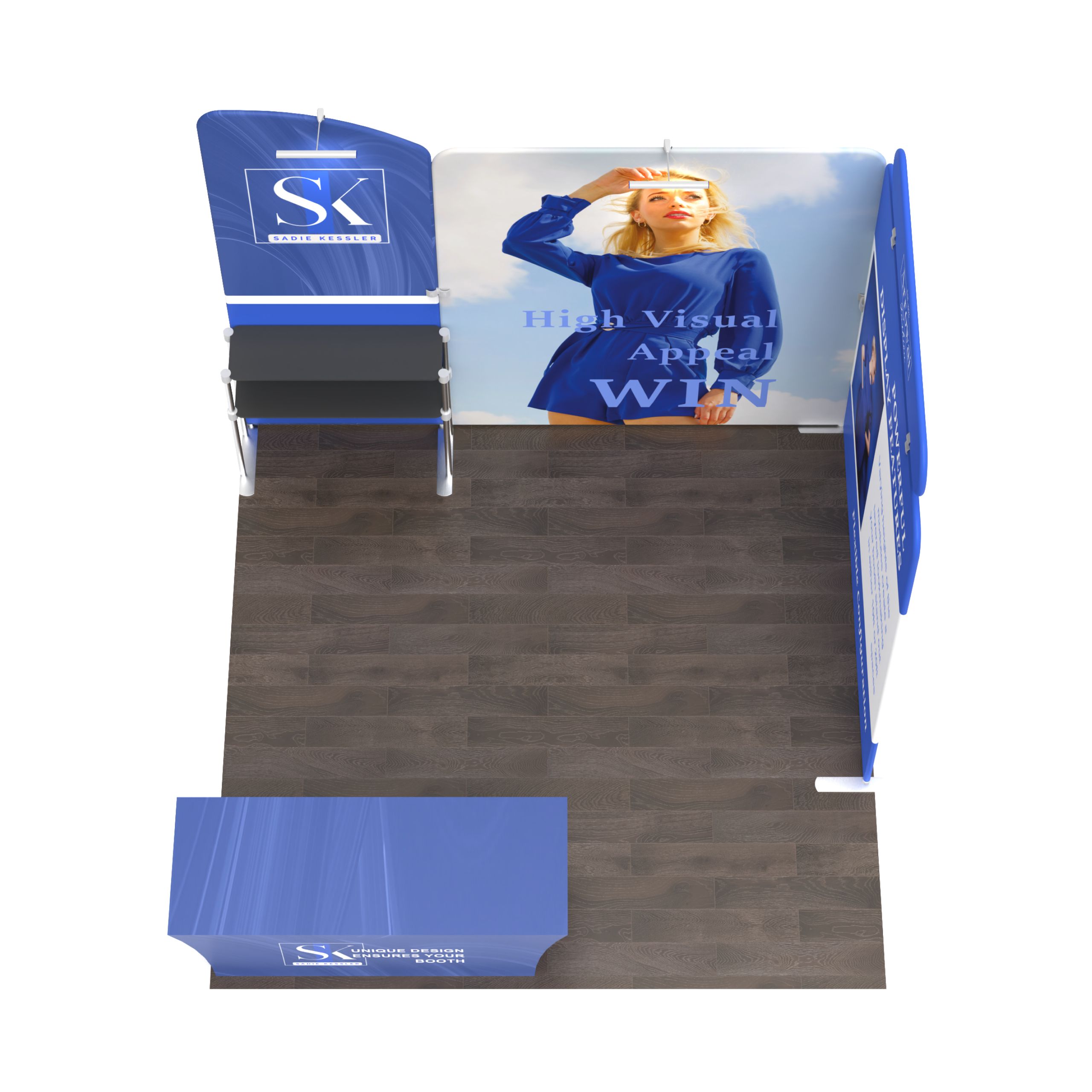 10x10 Corner Trade Show Booth 07