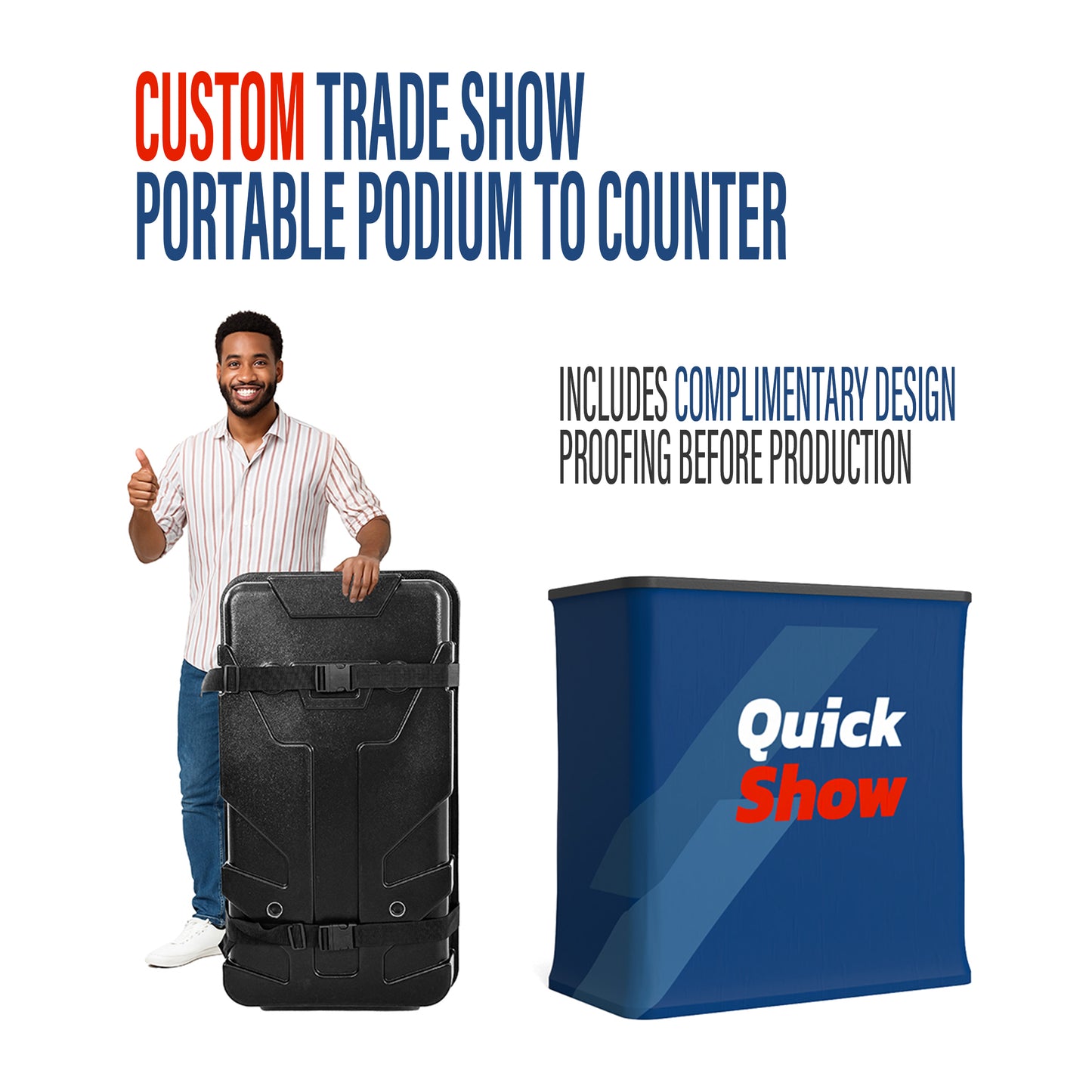 20ft TenseFlex™ MAX Booth-Straight - QuickShowDisplay