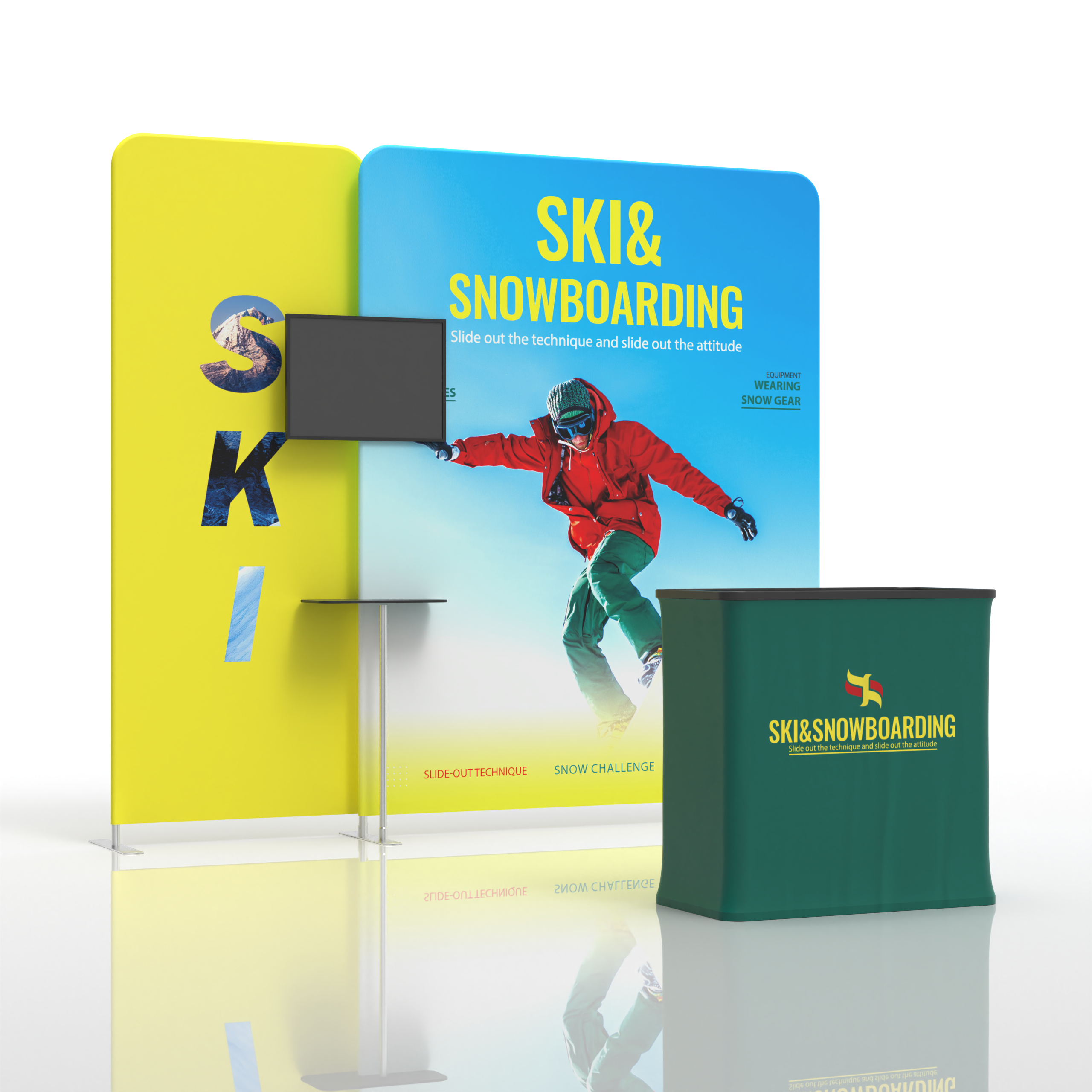 Modular 10x10 TenseFlex Media Trade Show Displays E
