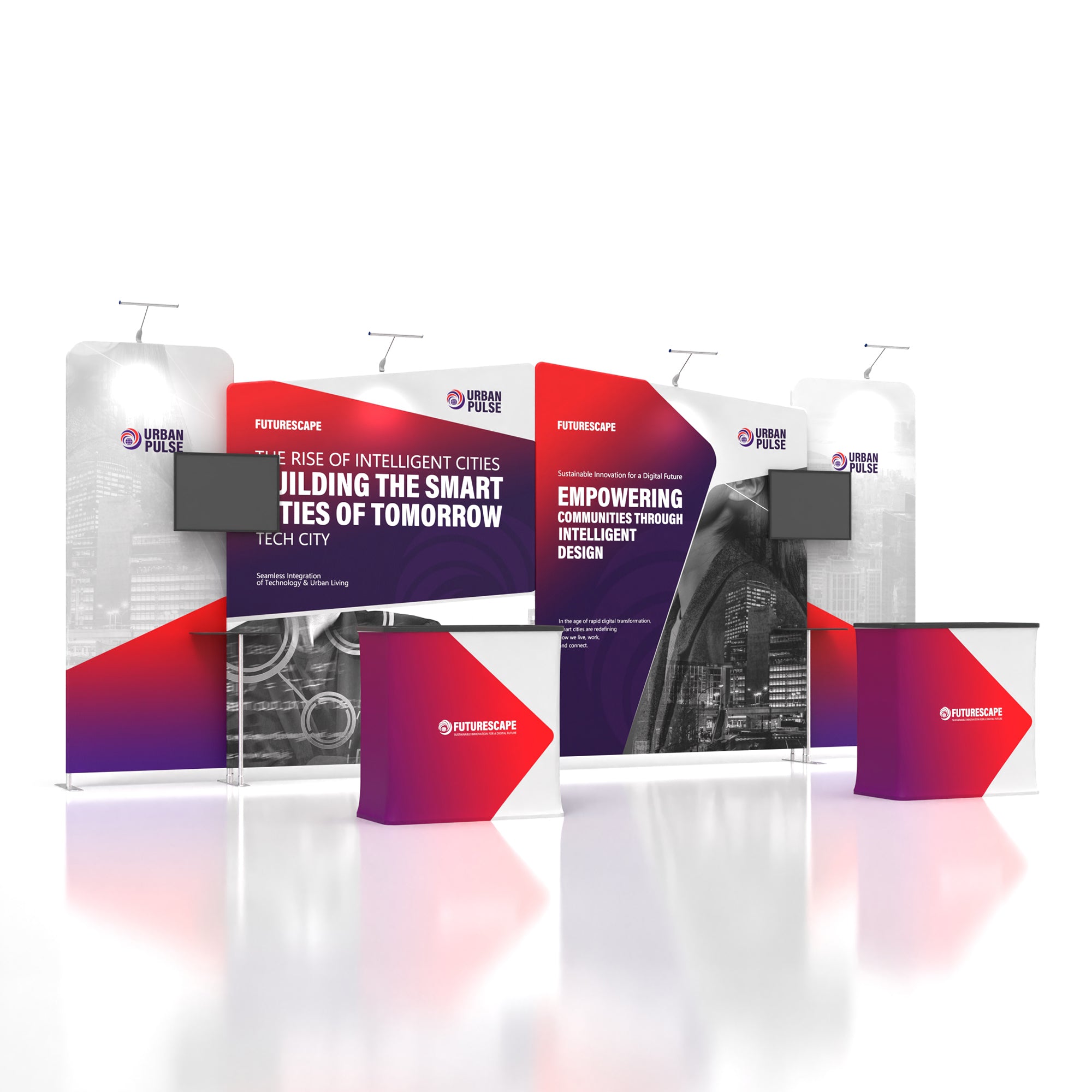 Modular 10x20 TenseFlex Media Trade Show Booth A