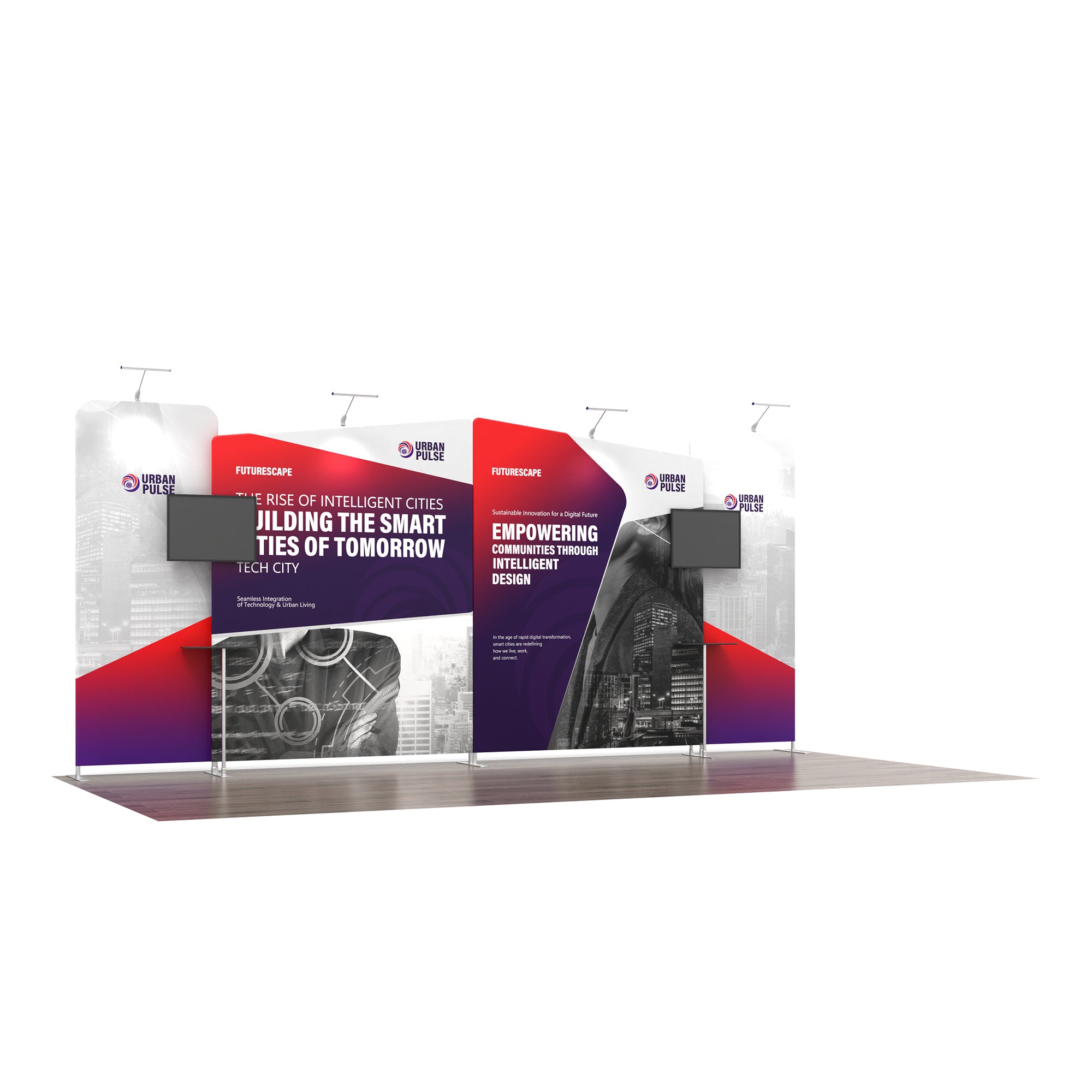 Modular 10x20 TenseFlex Media Trade Show Booth A