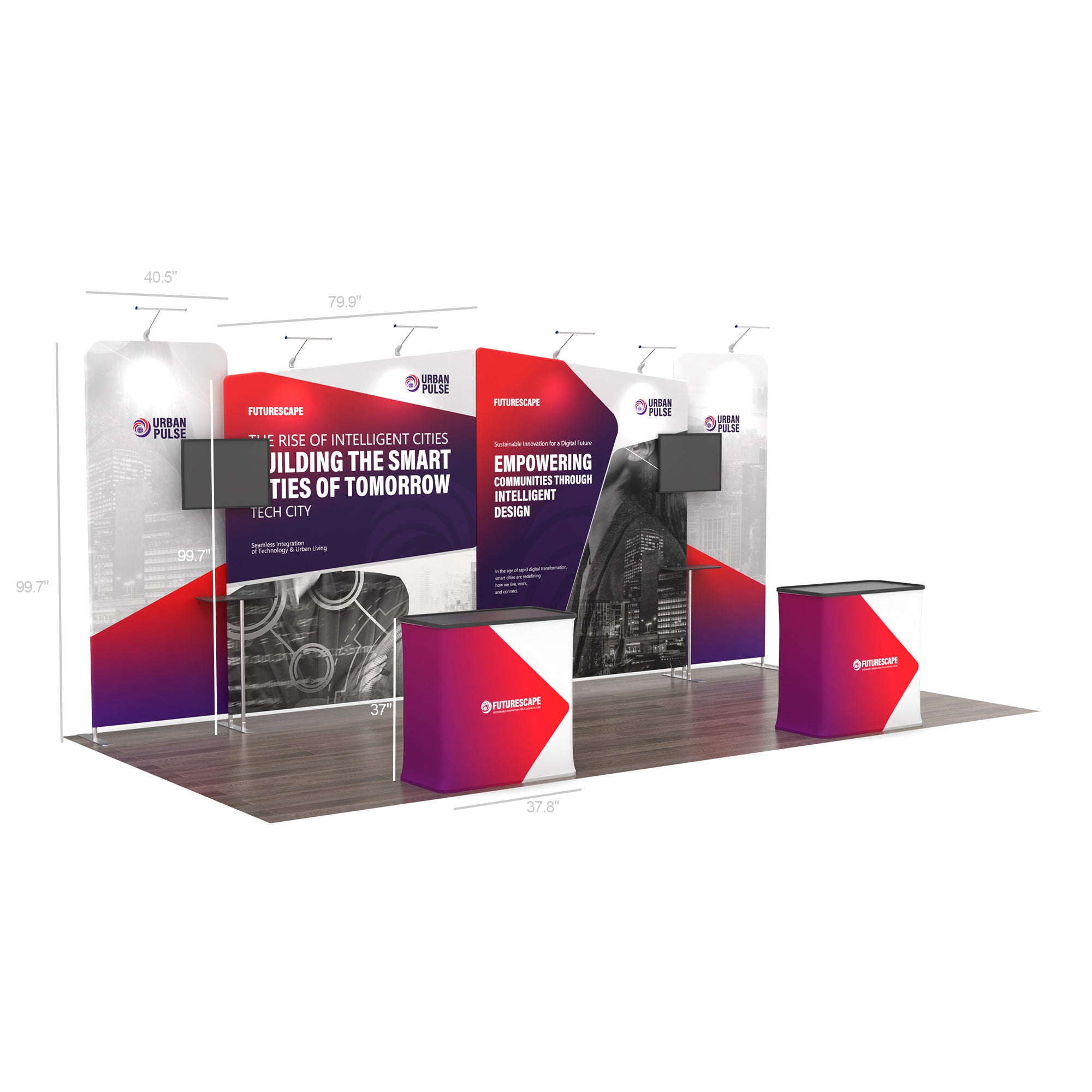 Modular 10x20 TenseFlex Media Trade Show Displays A