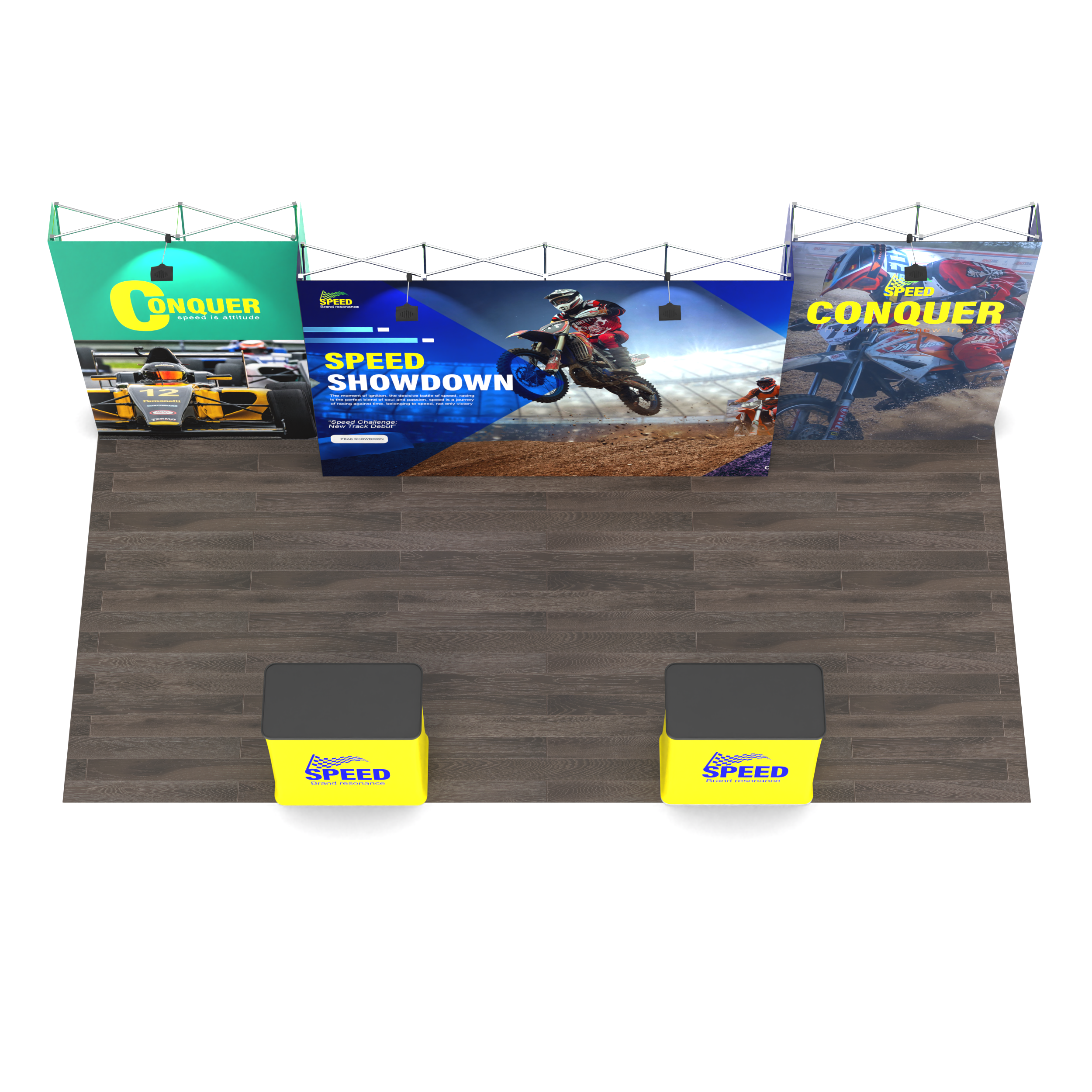 Modular 10x20 TensePop Trade Show Displays A