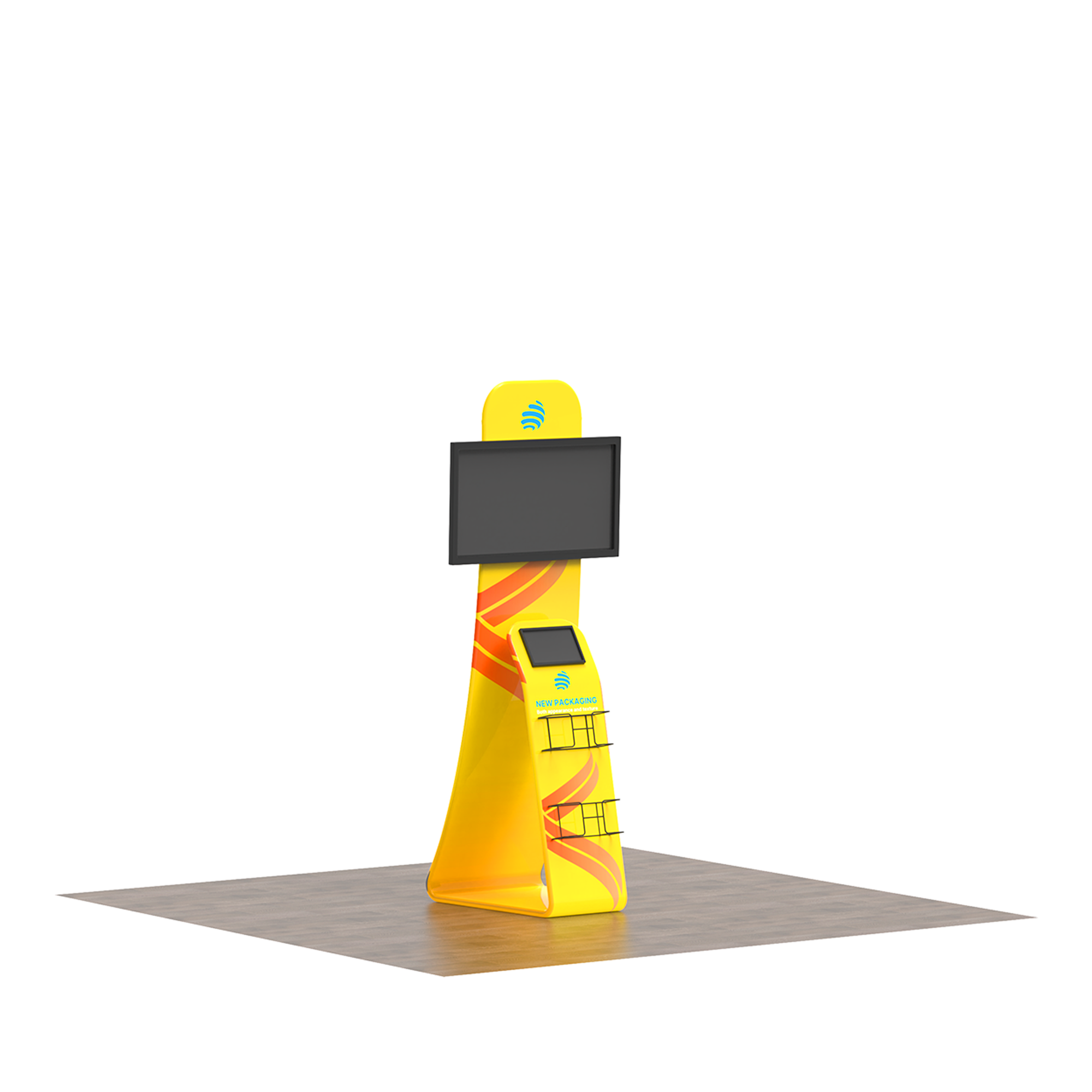 Monitor & Literature Banner Stand