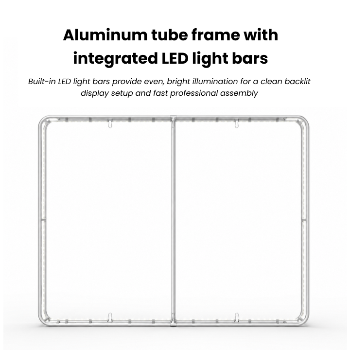 10ft TenseLight™ Modular Backlit Booth Display Wall E - QuickShowDisplay