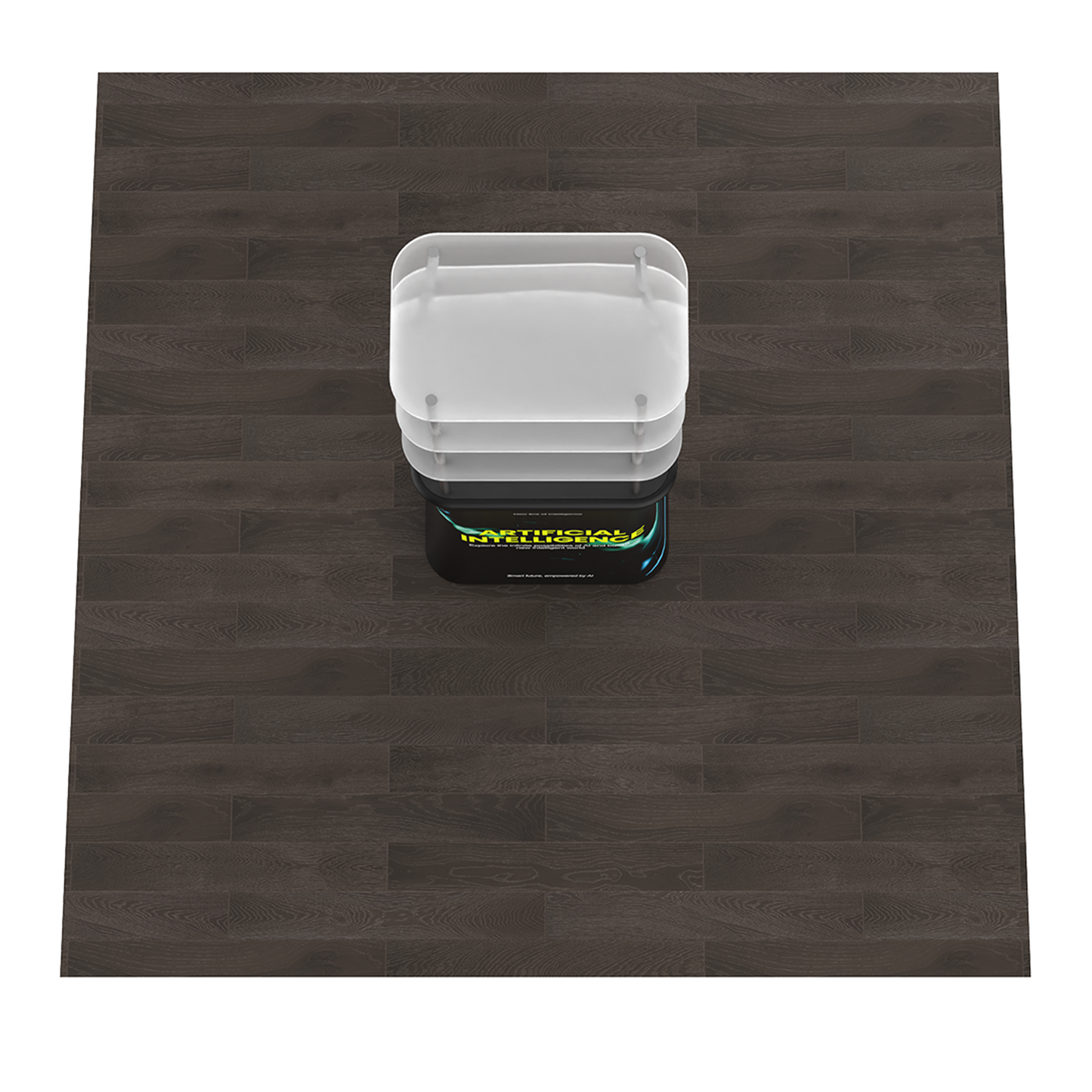 Rectangular Banner Stand with Shelving