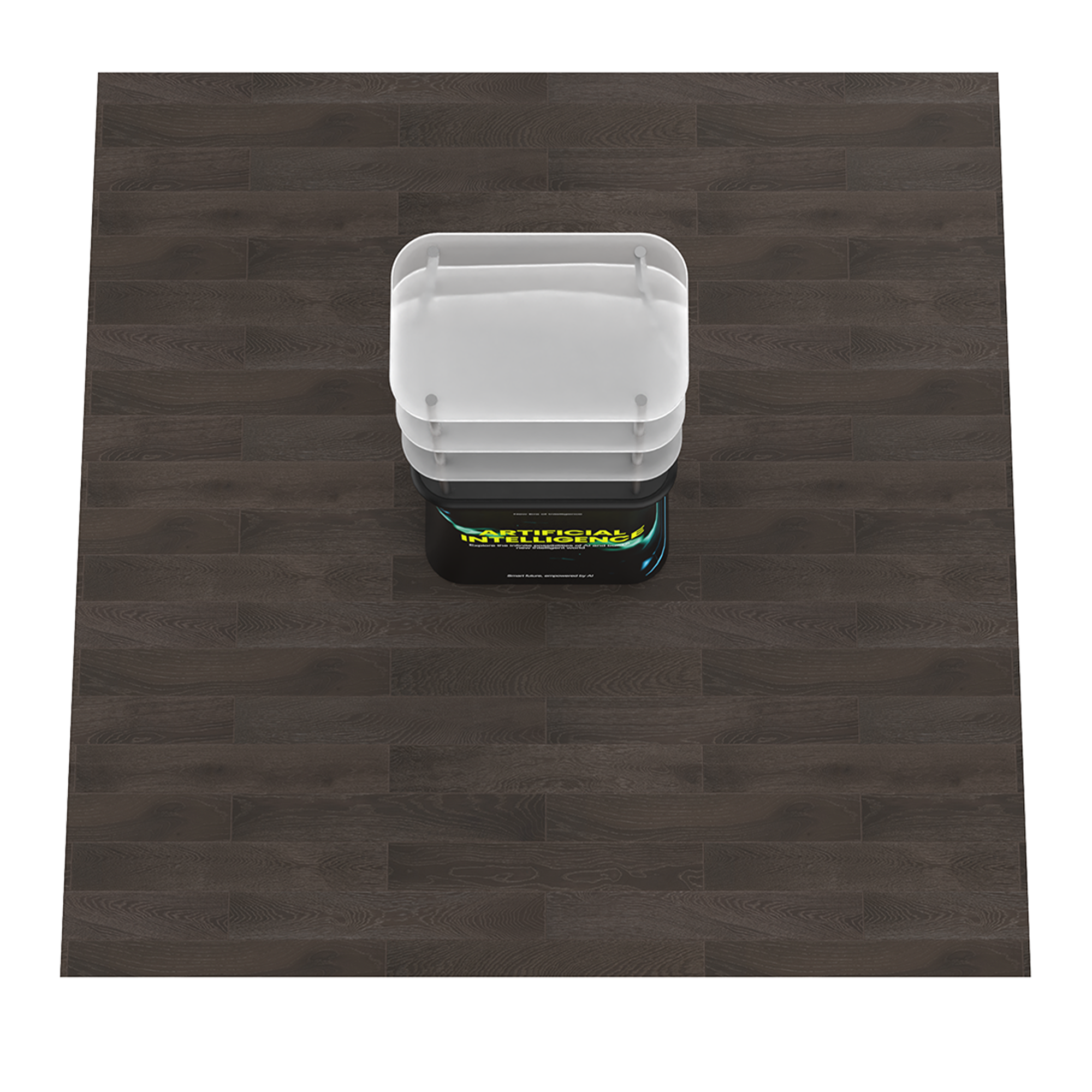 Rectangular Banner Stand with Shelving