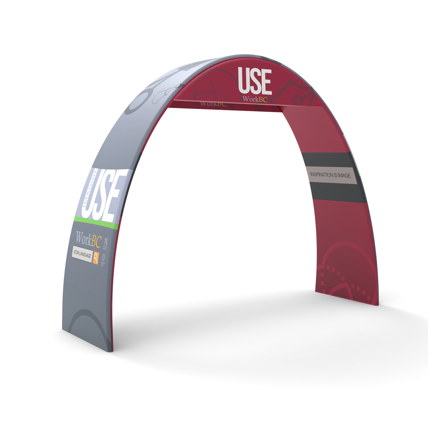 Wide-Base Archway Banner Stand with Header