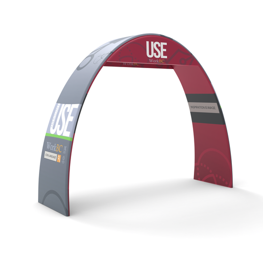 Wide-Base Archway Banner Stand with Header