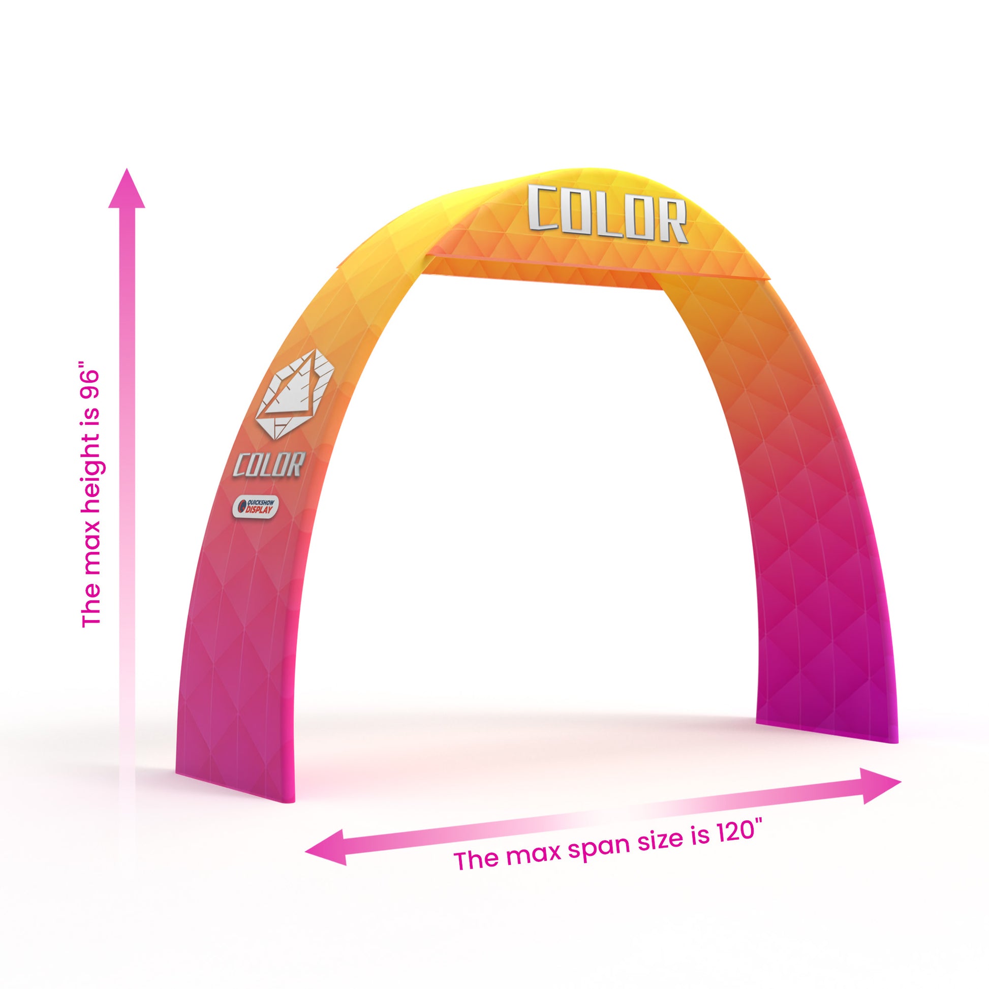 Wide-Base Trade Show Arch with Header - QuickShowDisplay