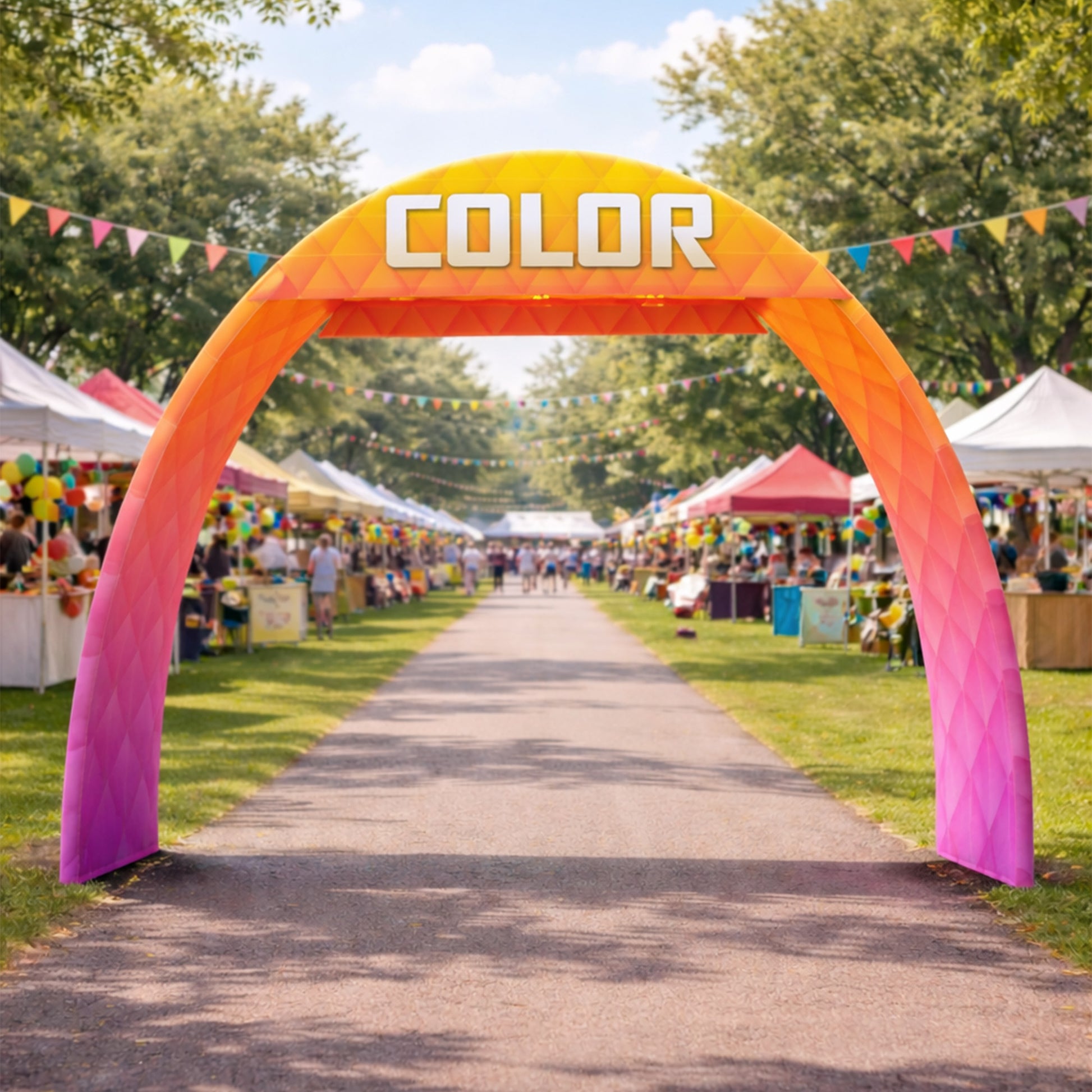 Wide-Base Trade Show Arch with Header - QuickShowDisplay