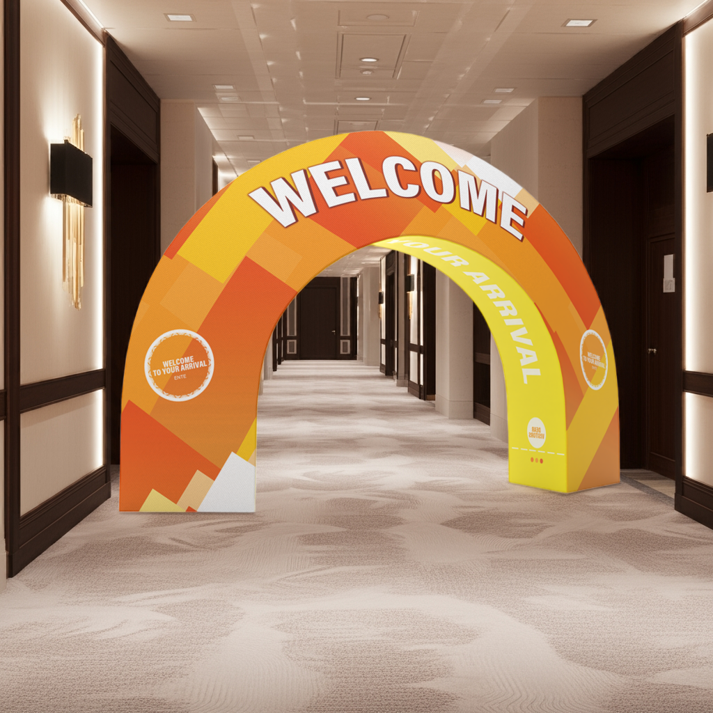 360 Brand Visibility Triangle Archway Banner Stand Display