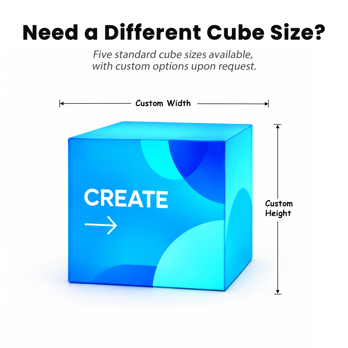 3-Piece SEG Backlit Stackable Cube Display Set - QuickShowDisplay