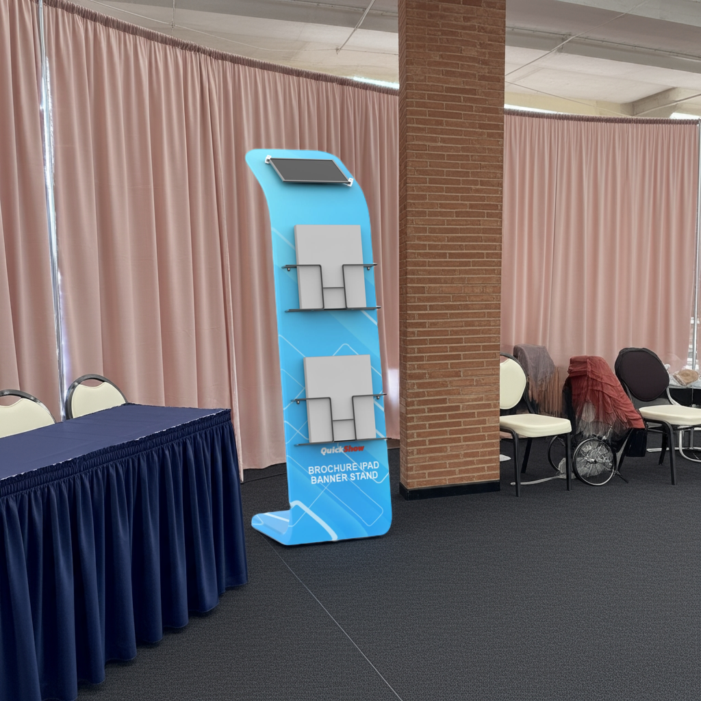 Brochure iPad Banner Stand - QuickShowDisplay