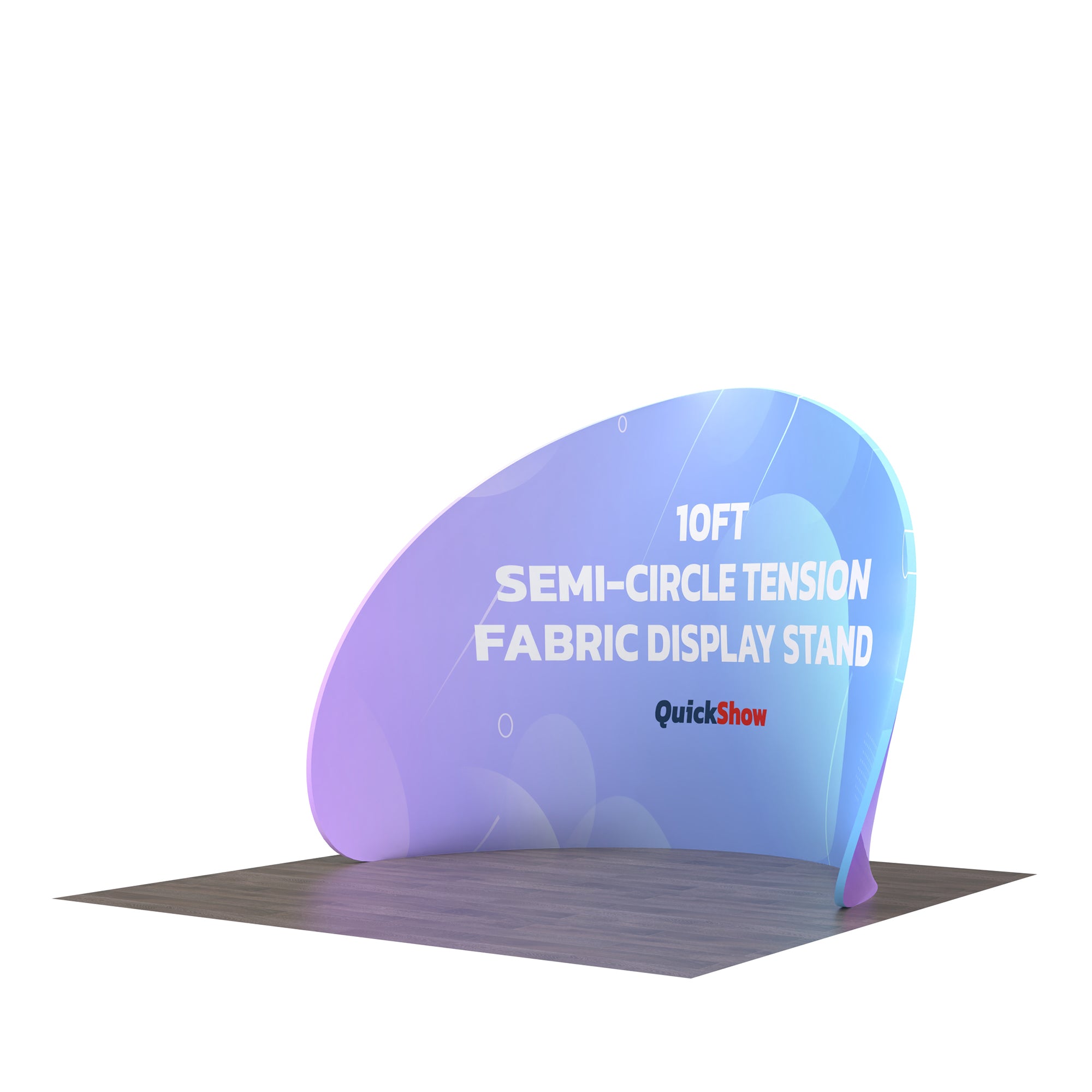 10ft-semi-circle-tension-fabric-display-stand-b - QuickShowDisplay