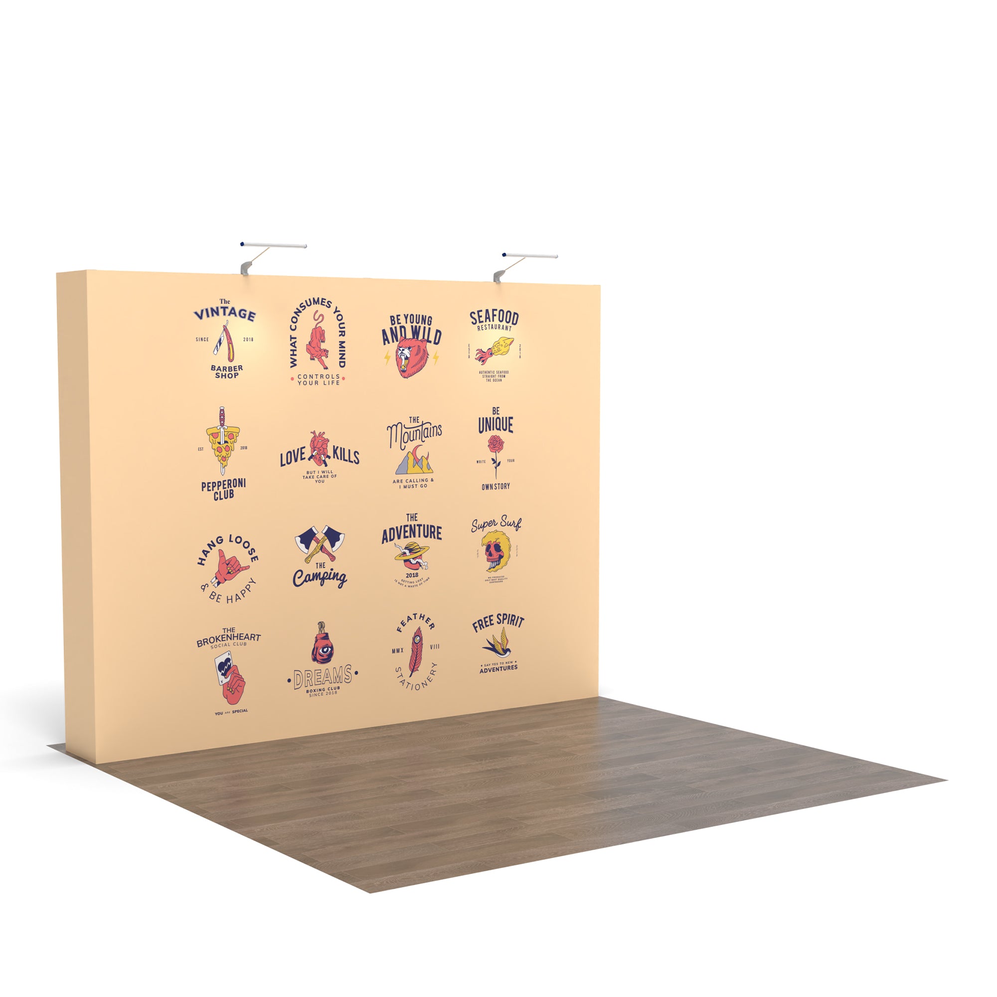 10ft Flat Pop up Display - QuickShowDisplay