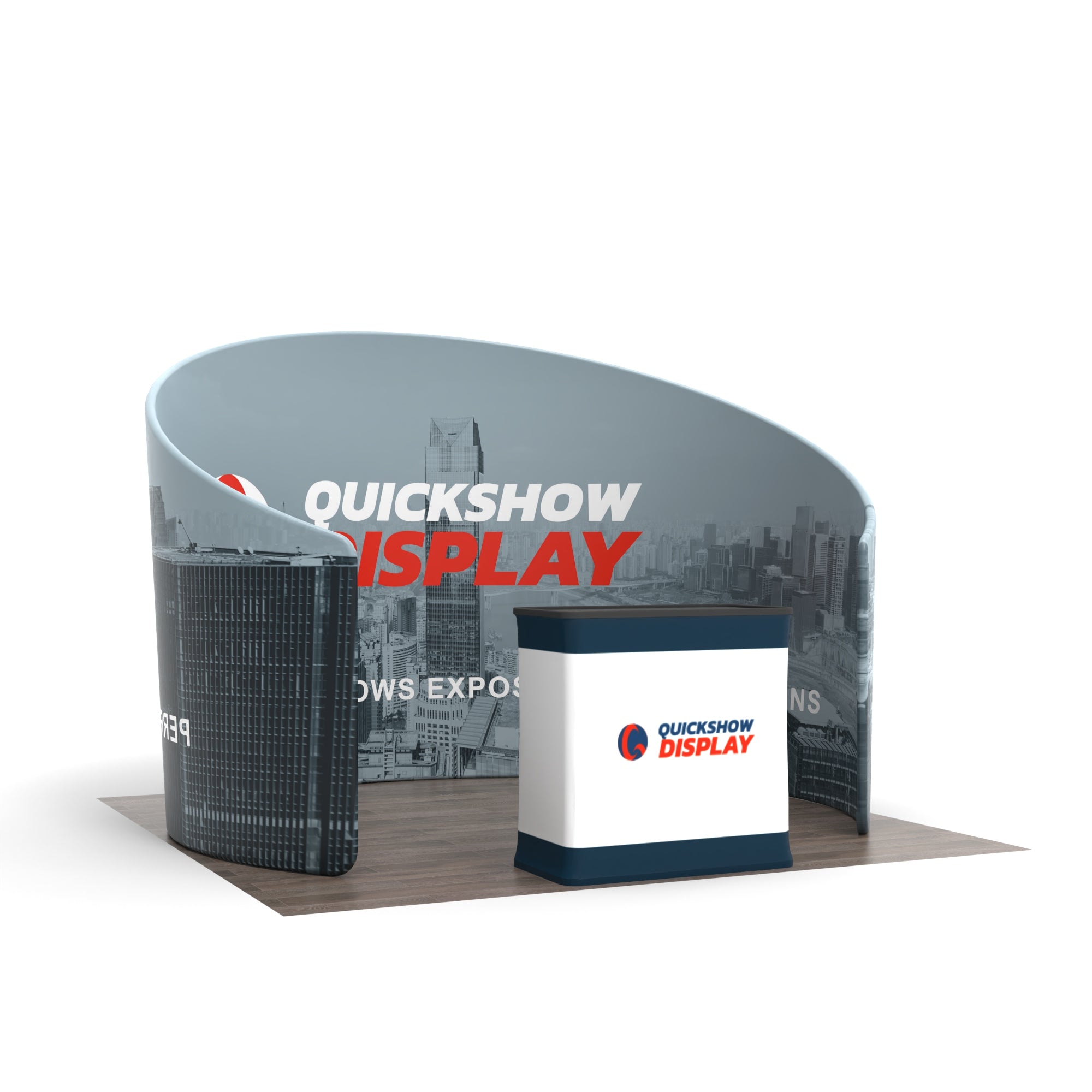 10x10 Inline Trade Show Booth 06 - QuickShowDisplay