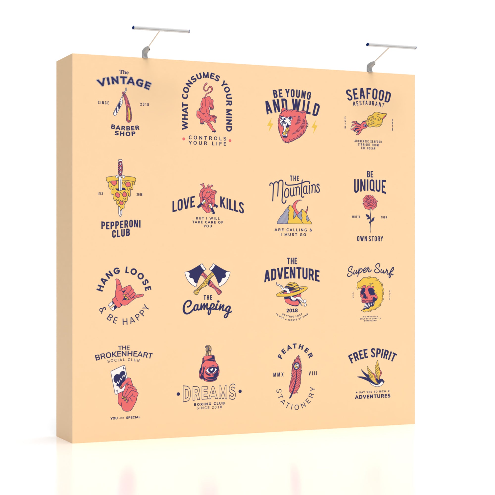 8ft Flat Pop up Display