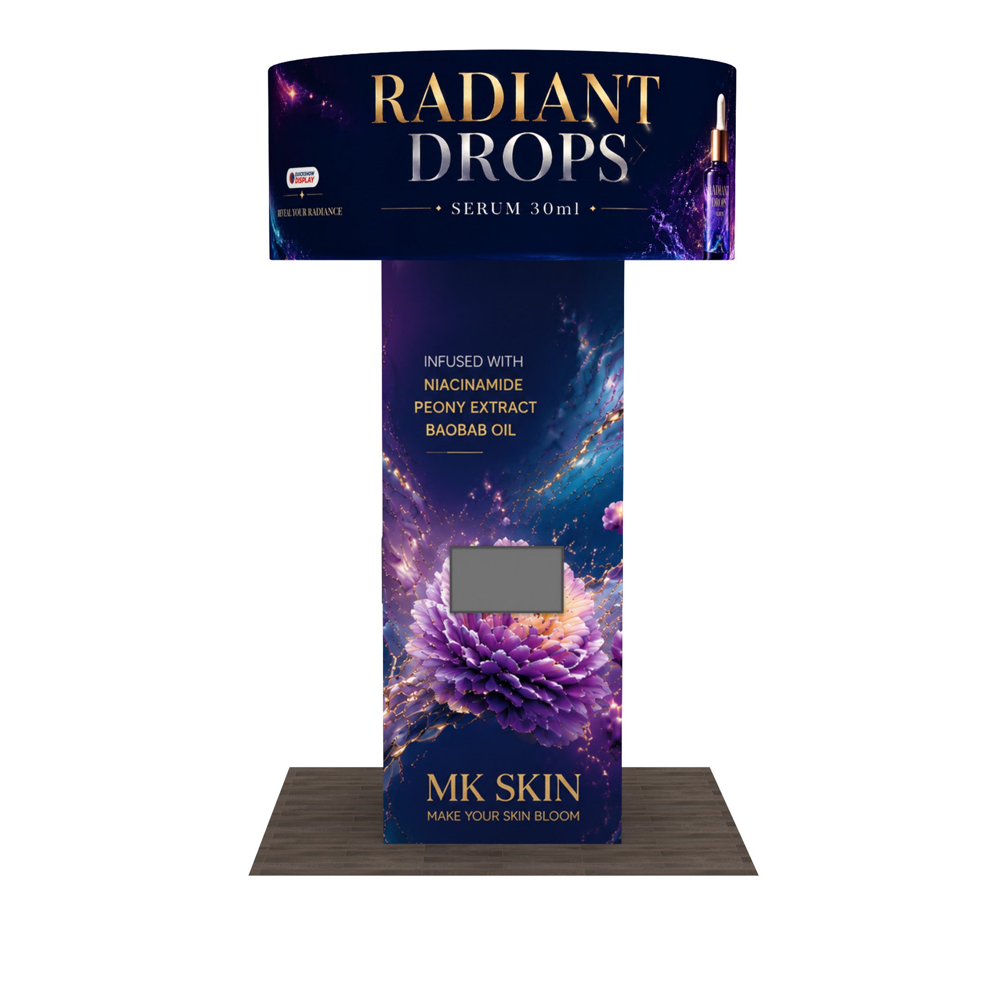 AxisRise™ Rotating Square Tower Display - QuickShowDisplay