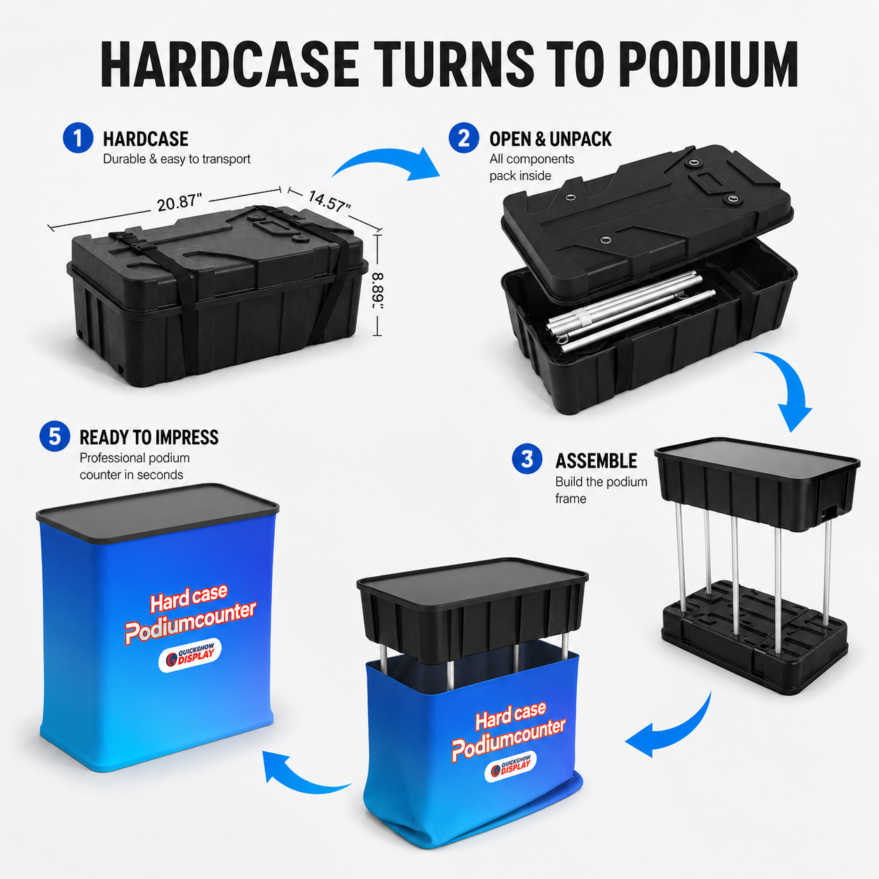 10x10 TensePop™ Curved Trade Show Booth Display