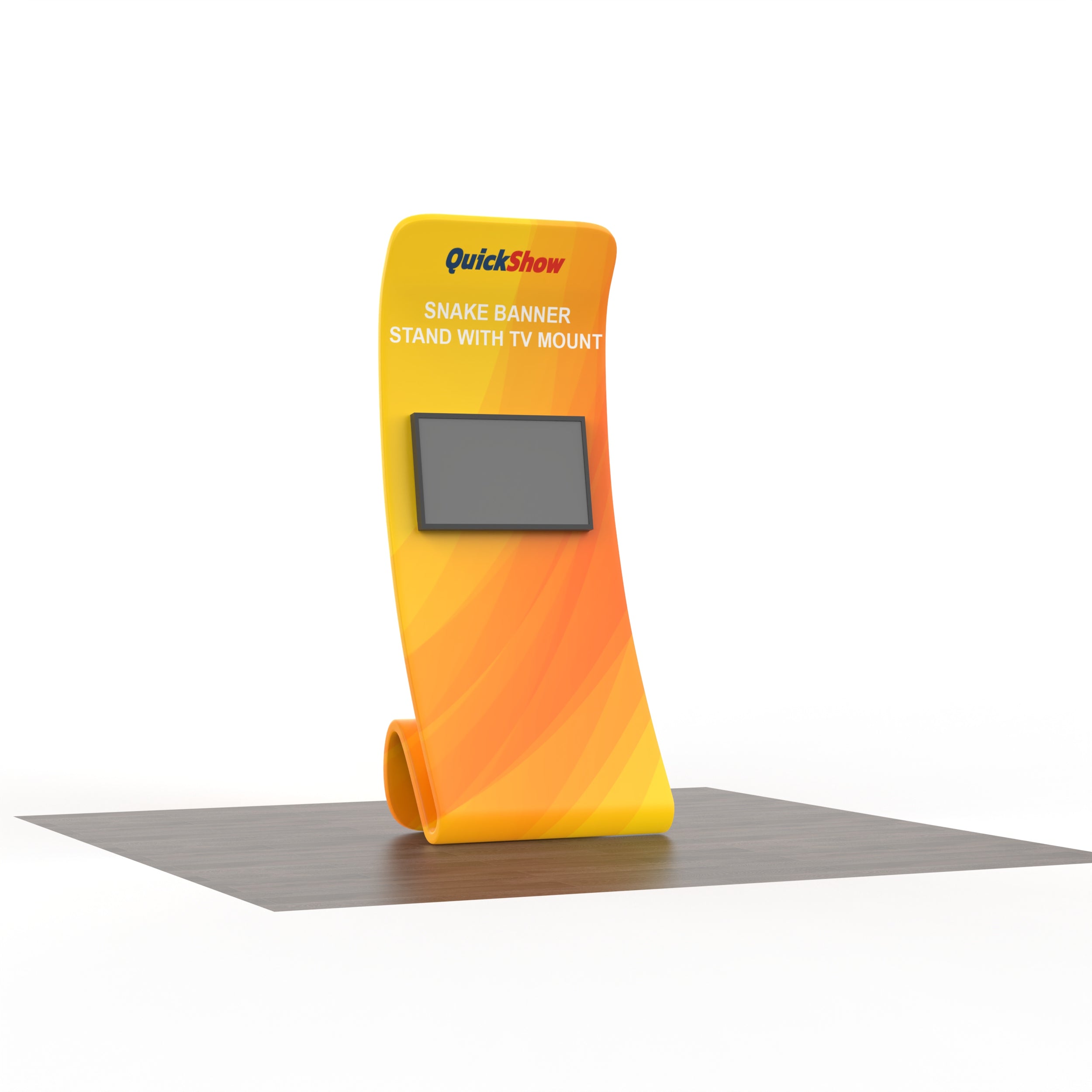 Snake Banner Stand with TV Mount - QuickShowDisplay